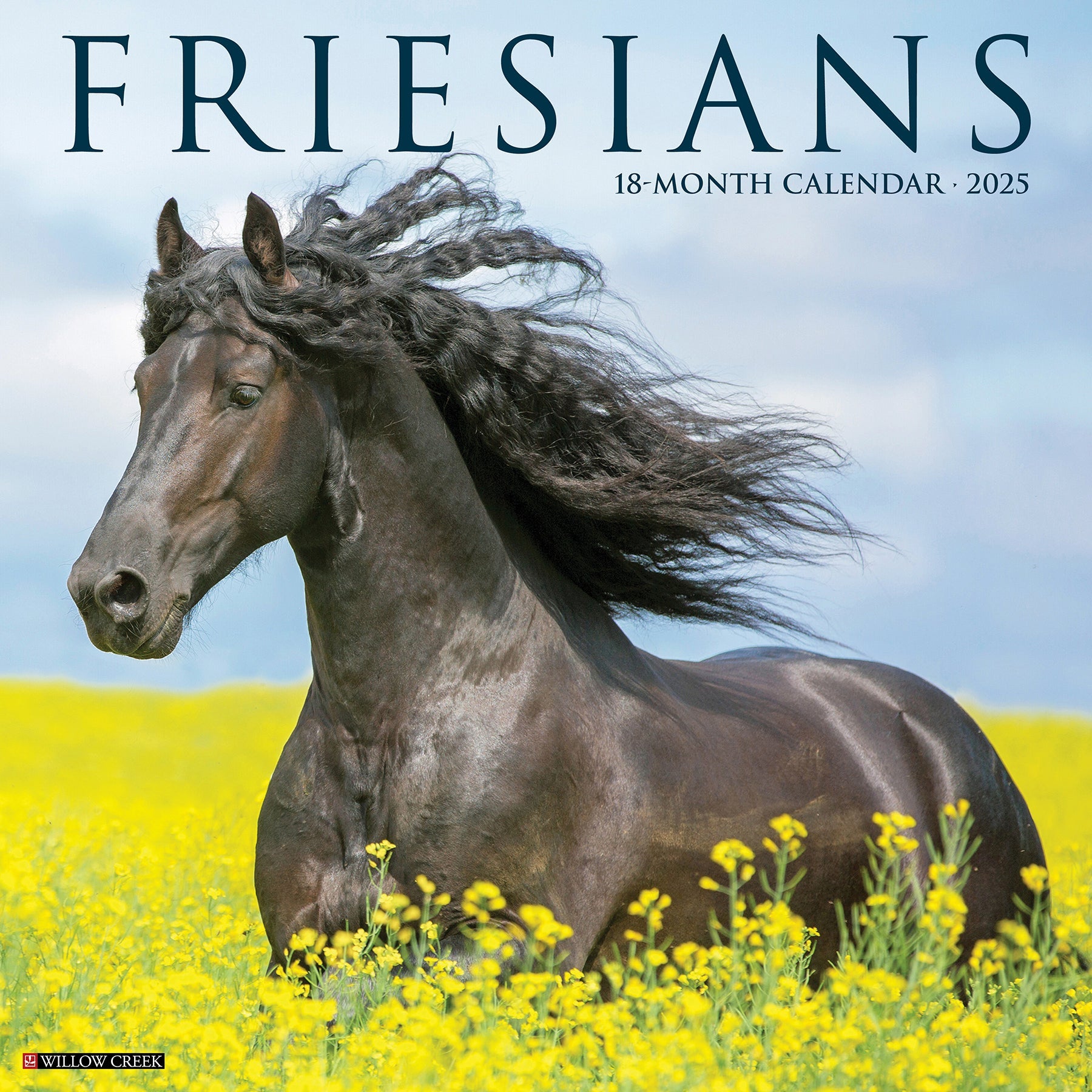 2025 Friesians - Square Wall Calendar