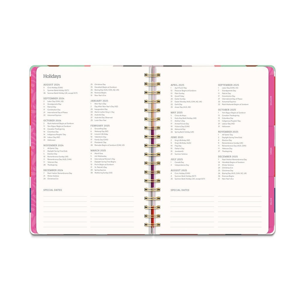 2025 Summer Poppies - Tri-Tab Weekly & Monthly Diary/Planner by Orange Circle Studio