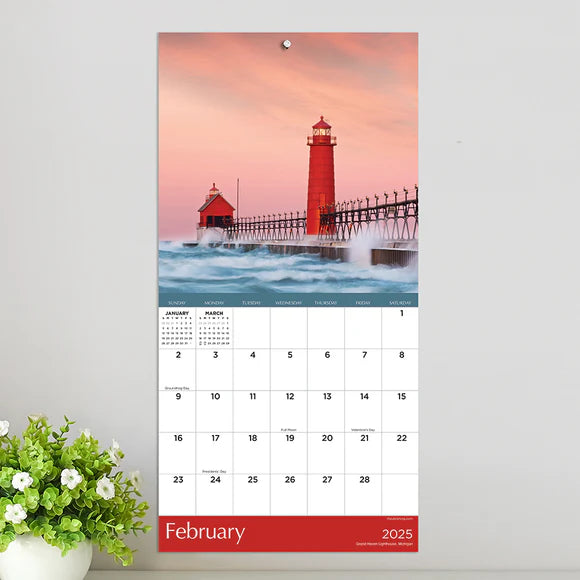 2025 Lighthouses - Mini Wall Calendar