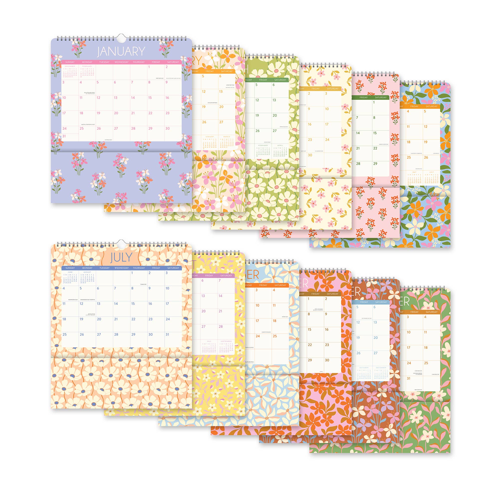 2027 Secret Garden Pockets Plus™ Wall Calendar