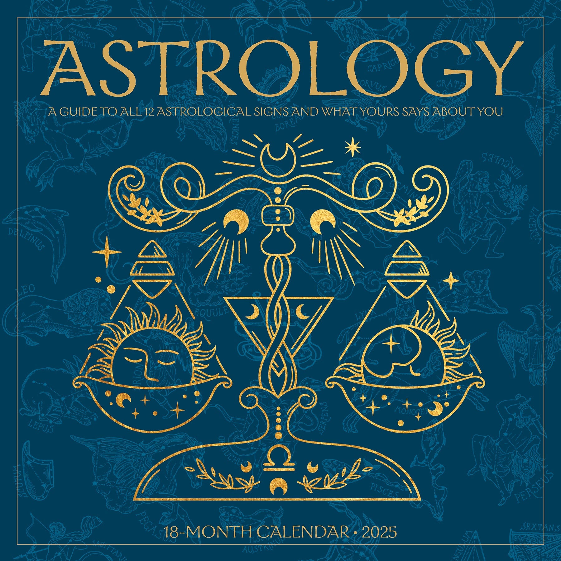 2025 Astrology (w/foil) - Square Wall Calendar