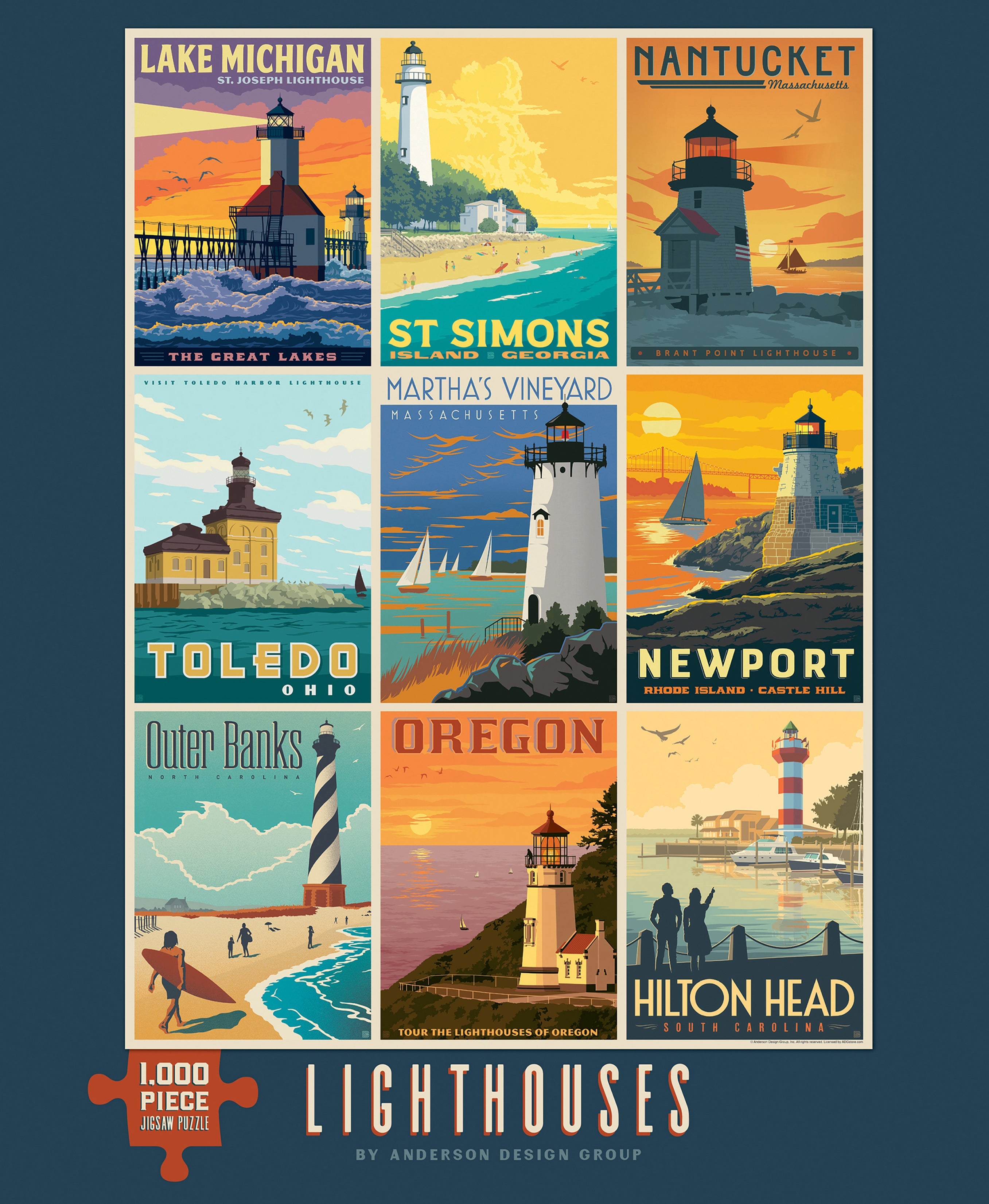 Lighthouses 1000 Piece - Jigsaw Puzzle