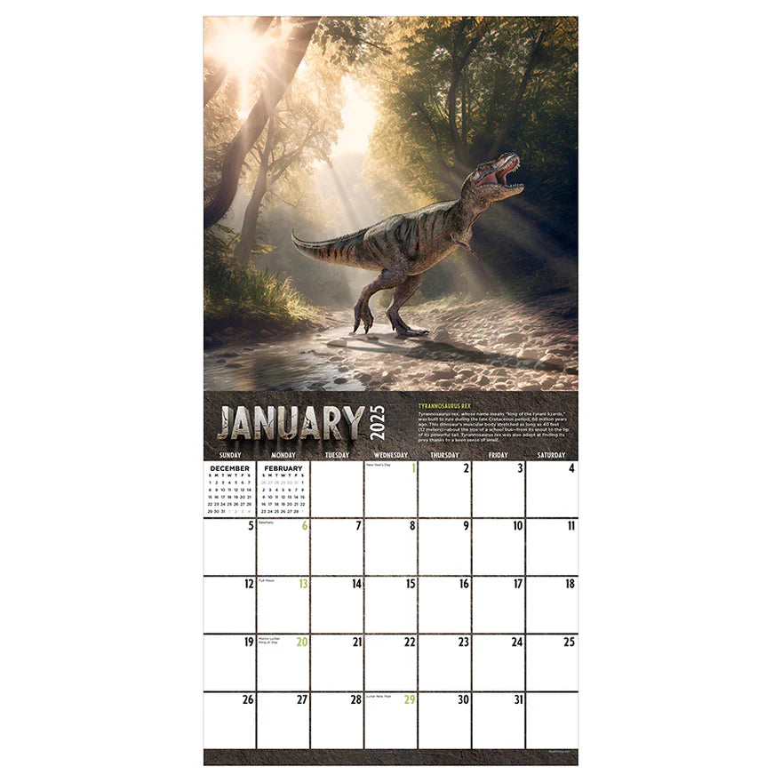 2025 Dinosaurs - Square Wall Calendar