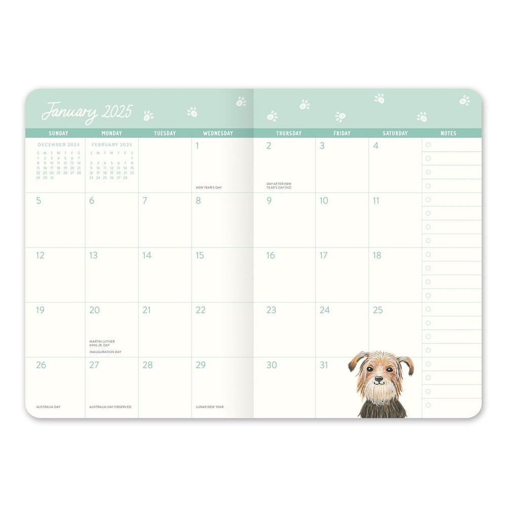 2025 Doggone Cute - Monthly Pocket Diary/Planner by Orange Circle Studio