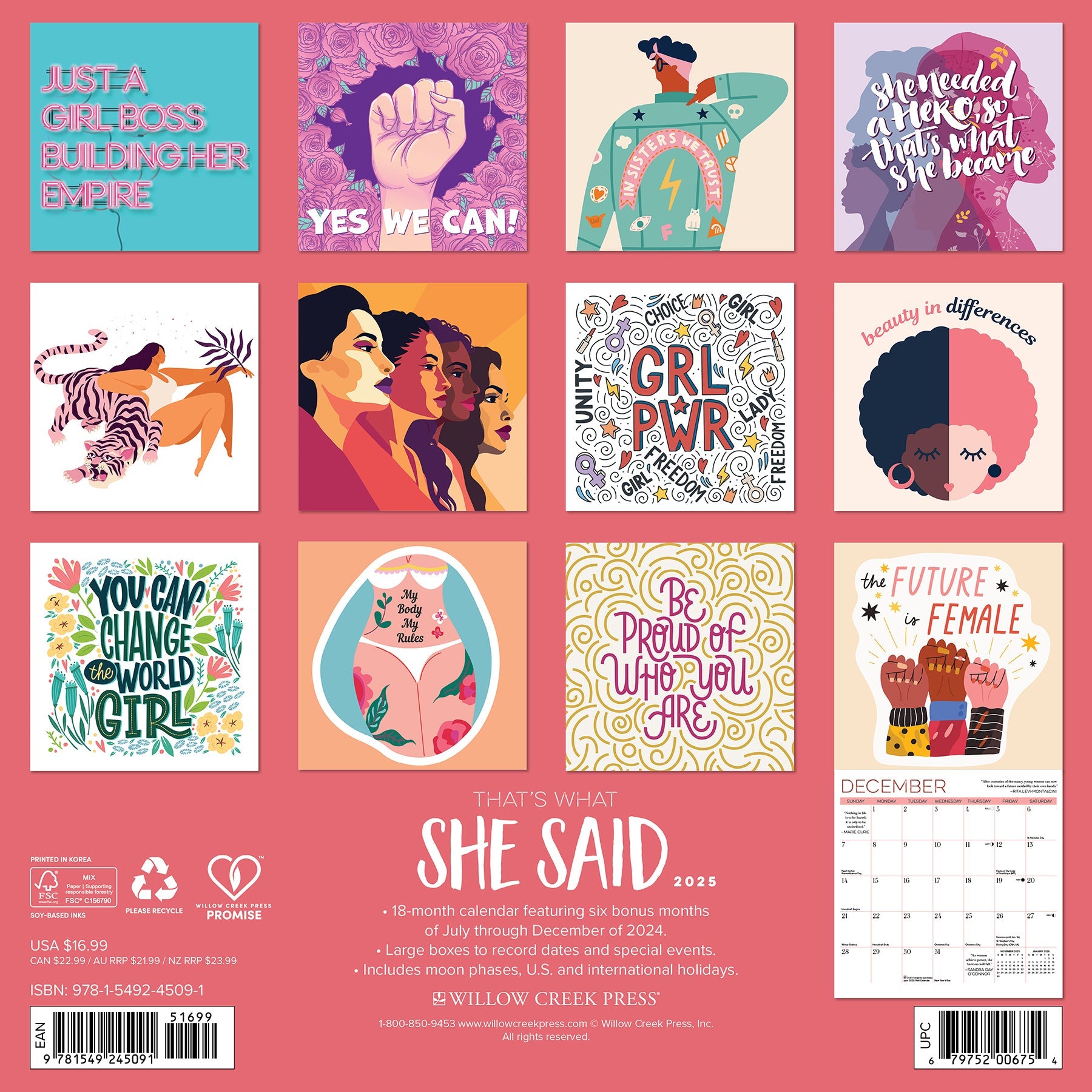 2025 That's What She Said - Square Wall Calendar