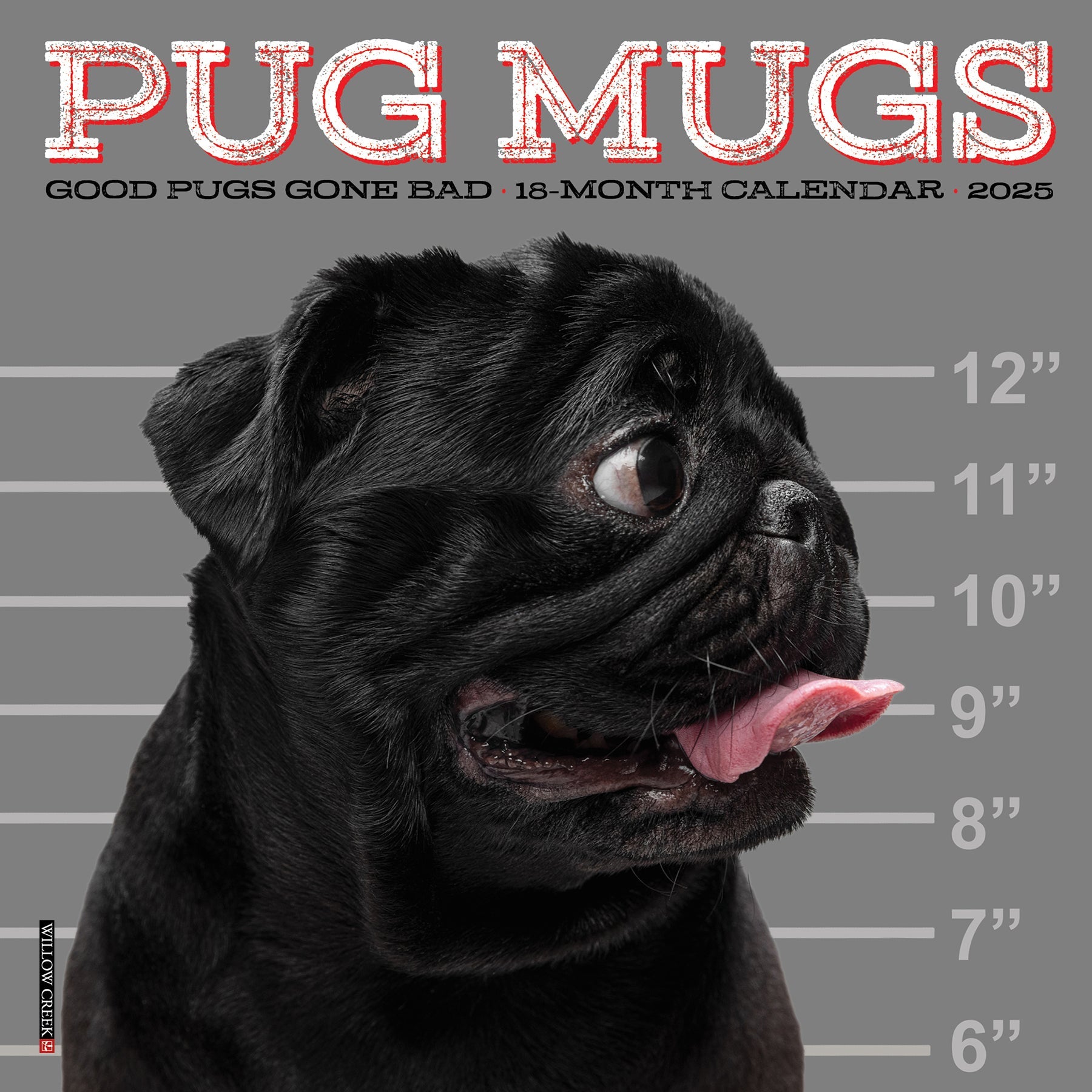 2025 Pug Mugs - Mini Wall Calendar