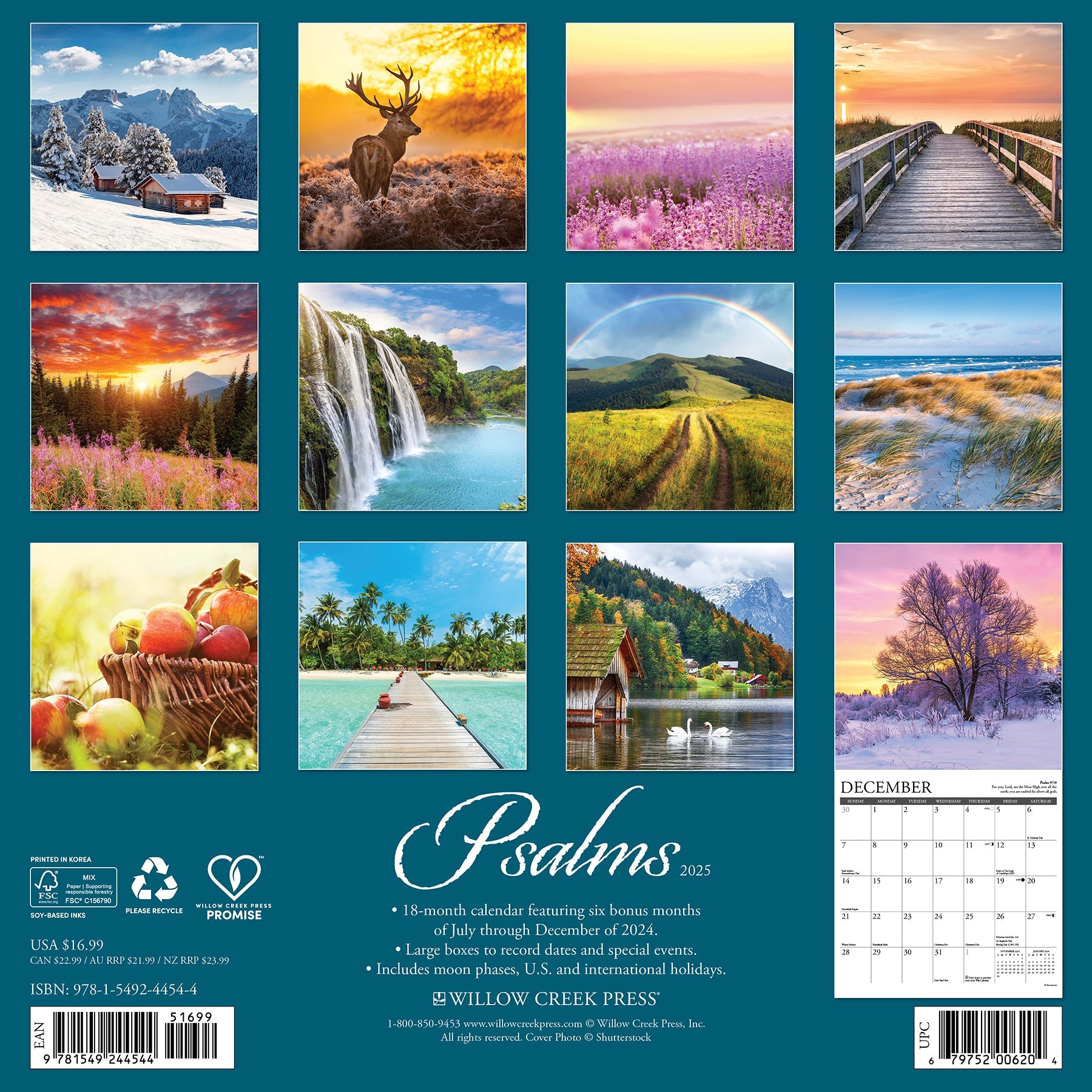 2025 Psalms - Square Wall Calendar