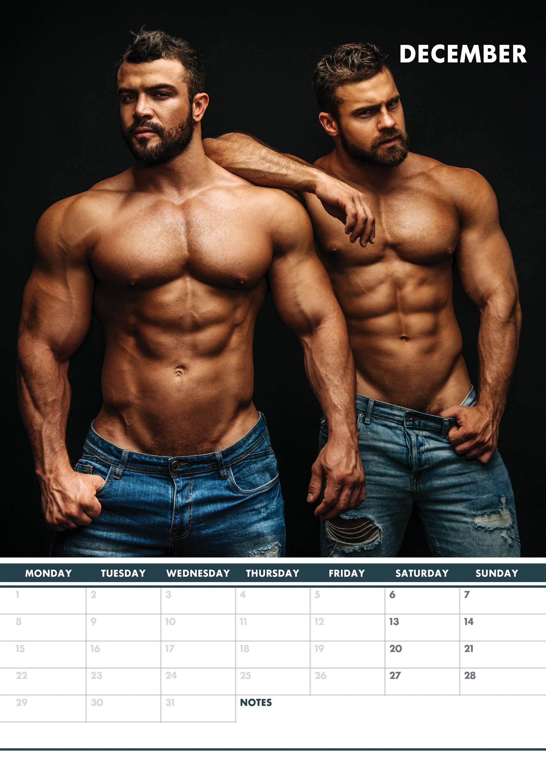 2025 Men With Beards - A3 Wall Calendar