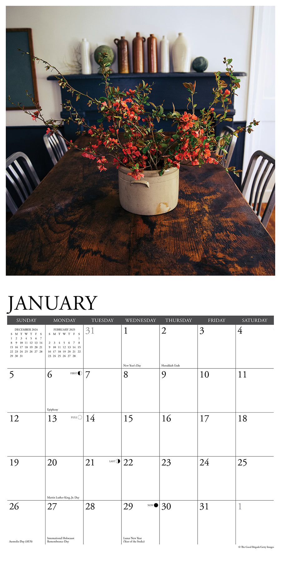 2025 Country Chic - Square Wall Calendar