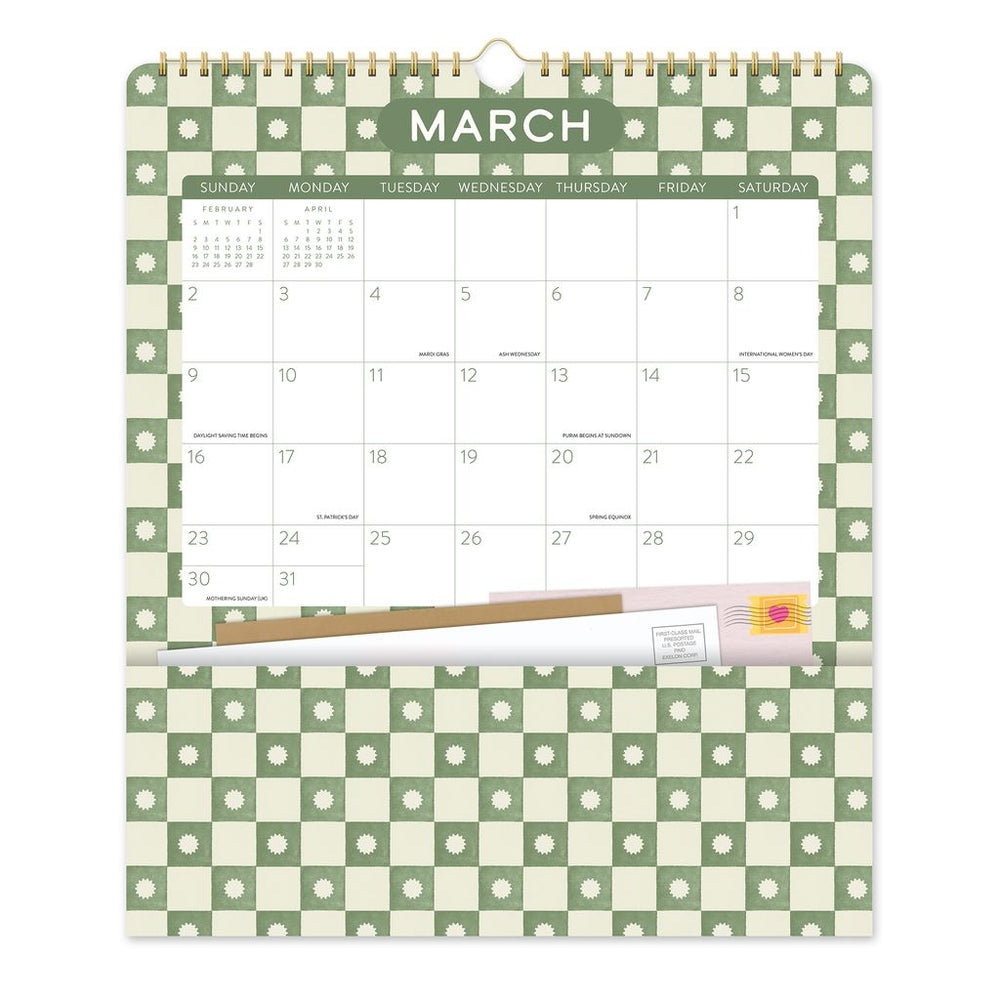 2025 Very Vintage Pockets Plus - Deluxe Wall Calendar by Orange Circle Studio