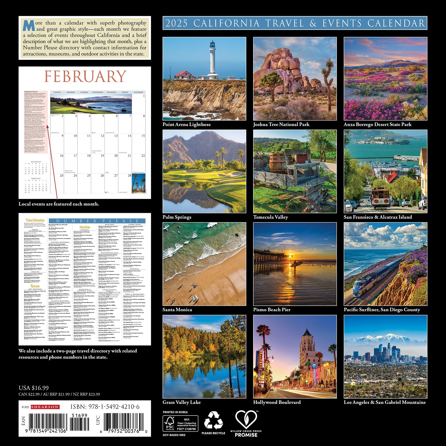 2025 California - Square Wall Calendar