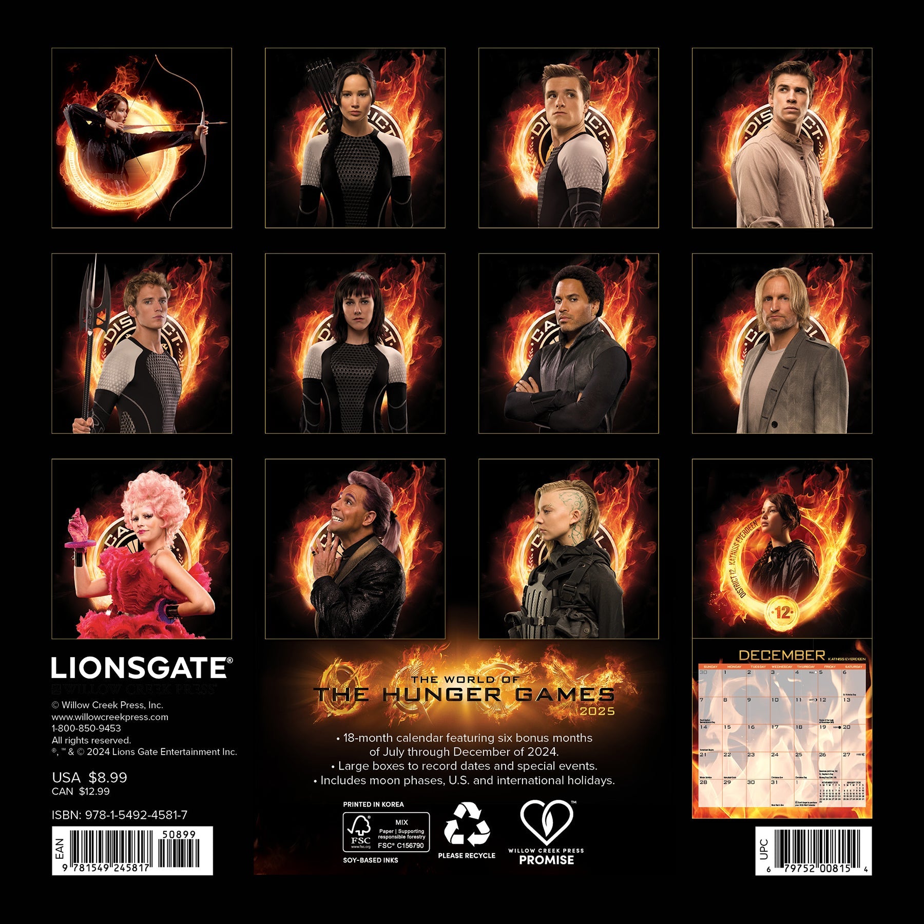 2025 Hunger Games - Mini Wall Calendar