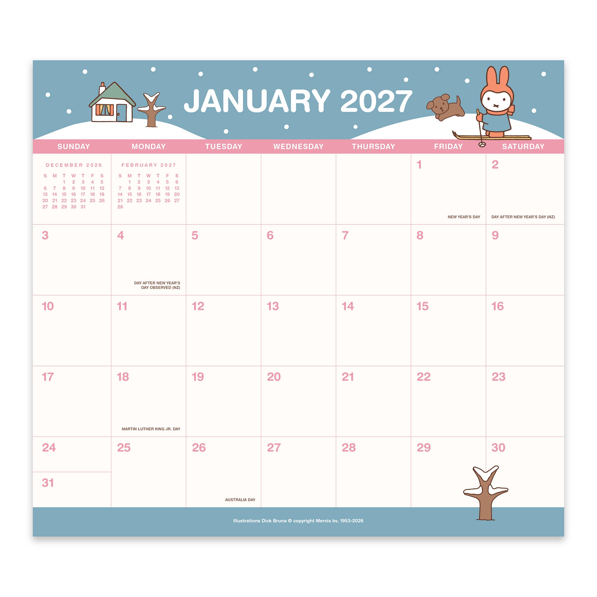2027 Miffy A Year in Color Magnetic Monthly Pad