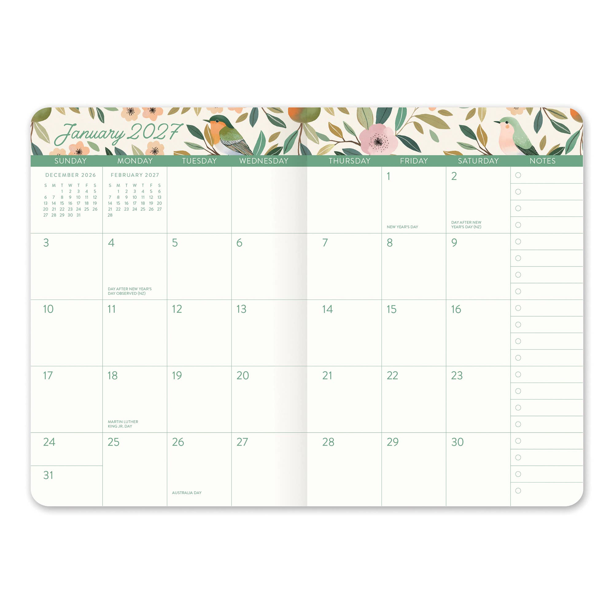 2027 Birds & Blooms Monthly Pocket Planner