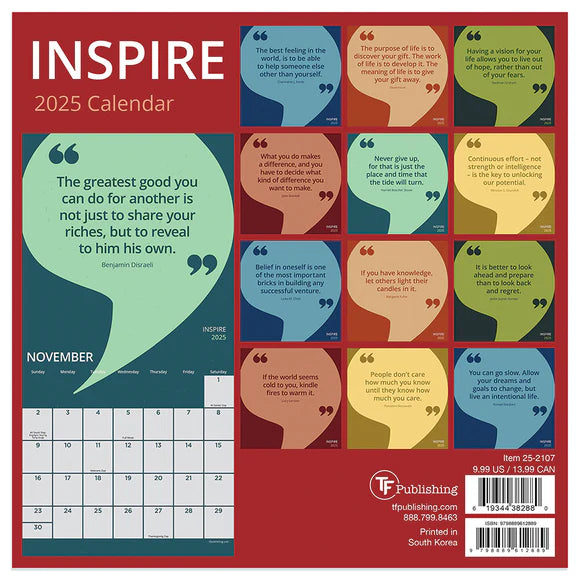 2025 Inspire - Mini Wall Calendar