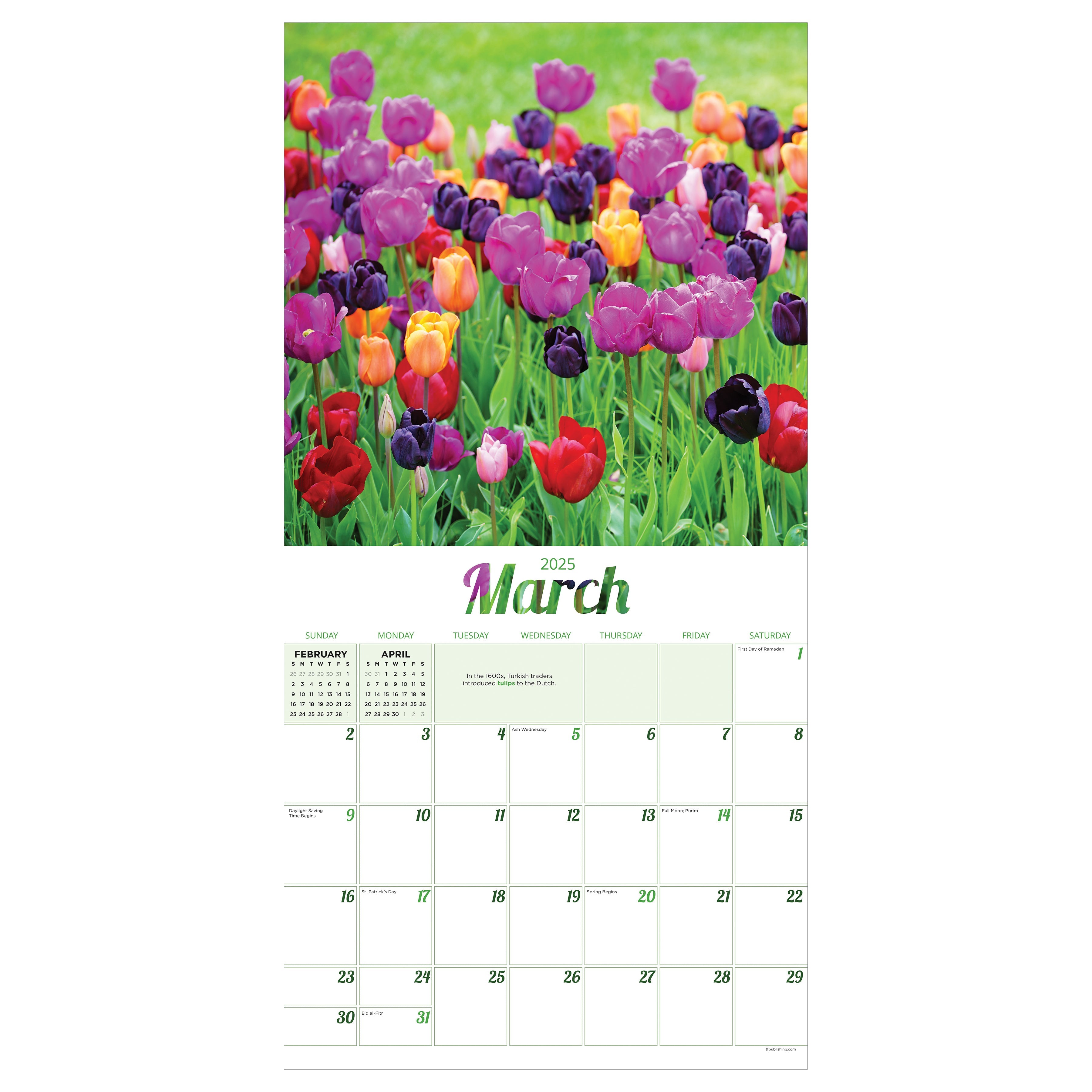 2025 Flowers - Square Wall Calendar