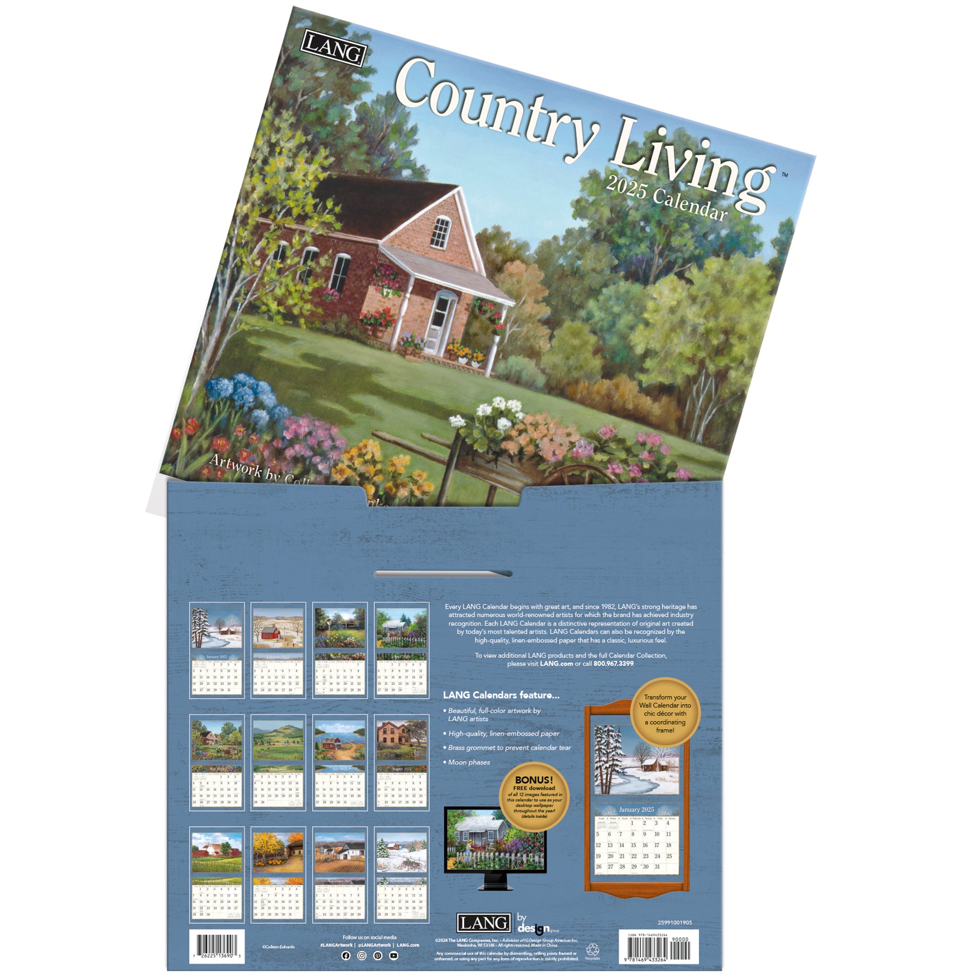 2025 Country Living By Colleen Eubanks - LANG Deluxe Wall Calendar