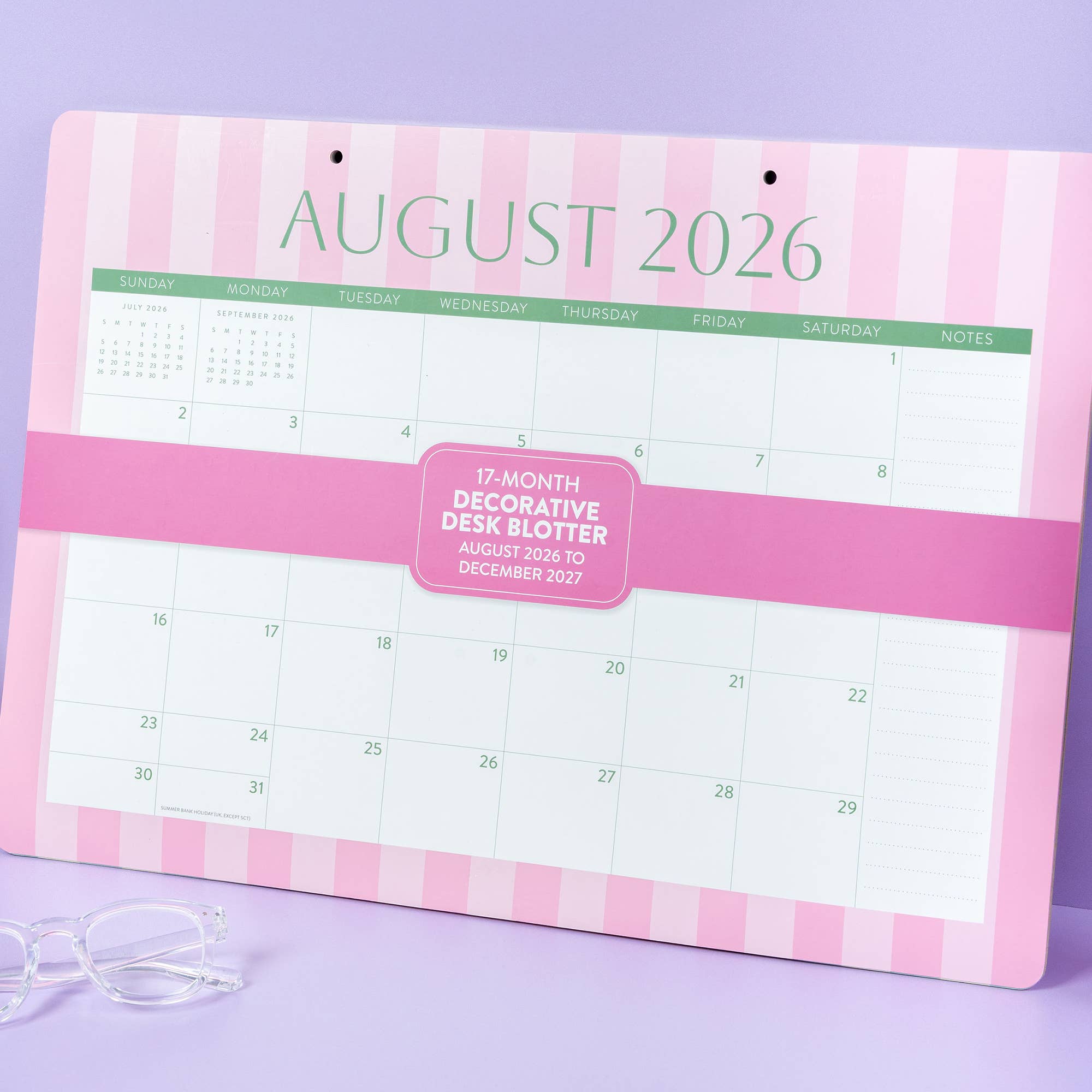 2027 Cabana Stripes Decorative Desk Blotter