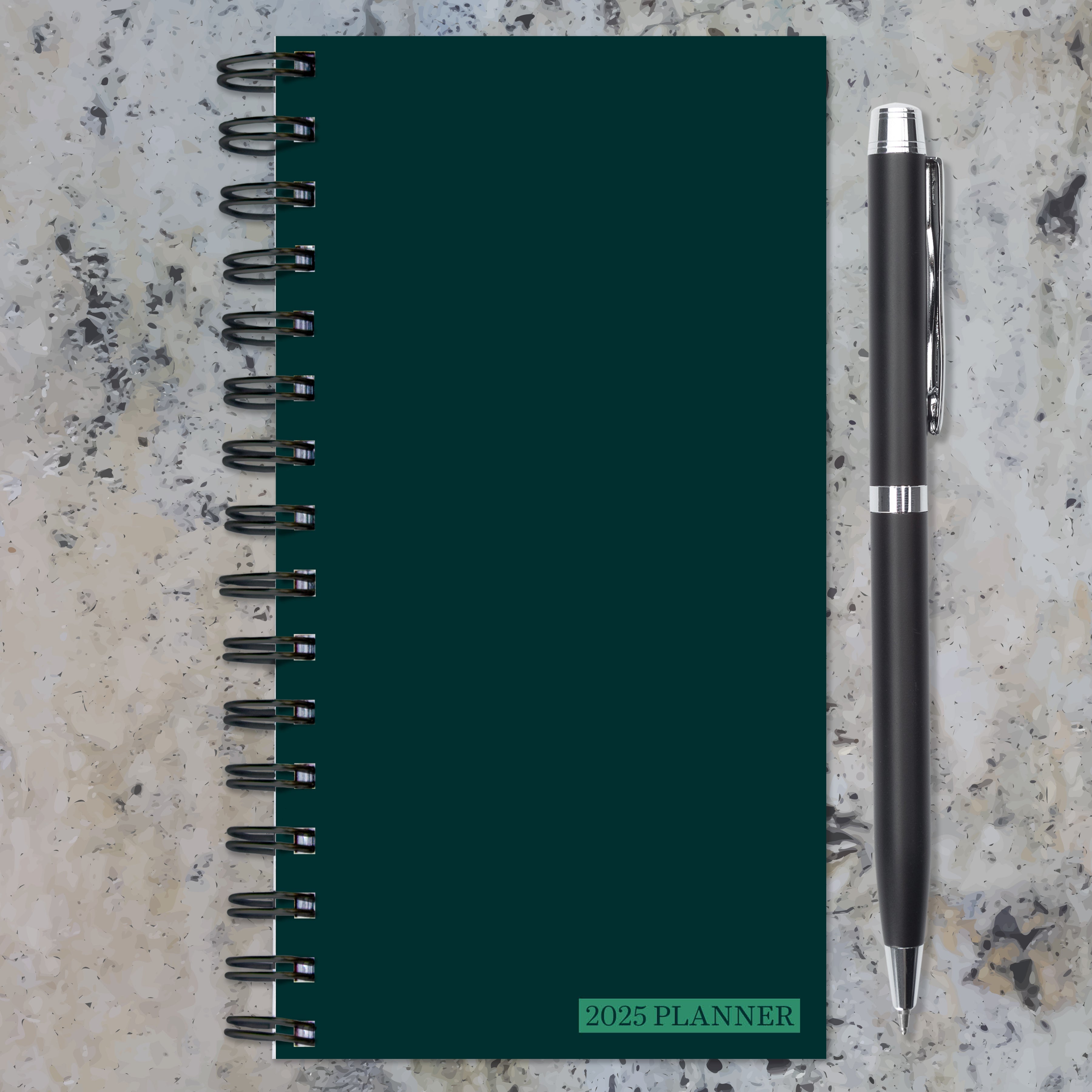 2025 Deep Jade - Small Monthly & Weekly Pocket Diary/Planner