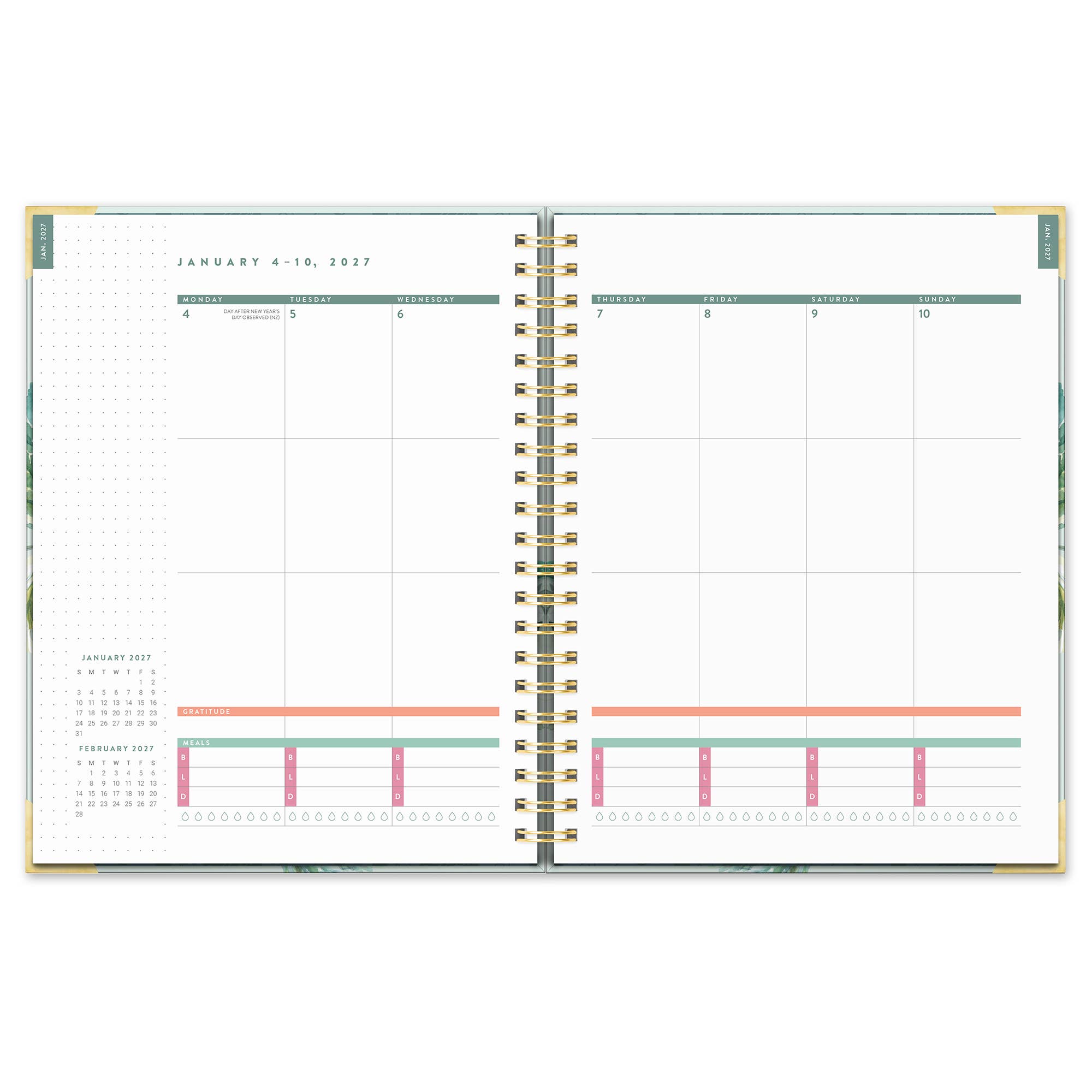 2027 Bella Flora Deluxe Extra-Large Spiral Planner