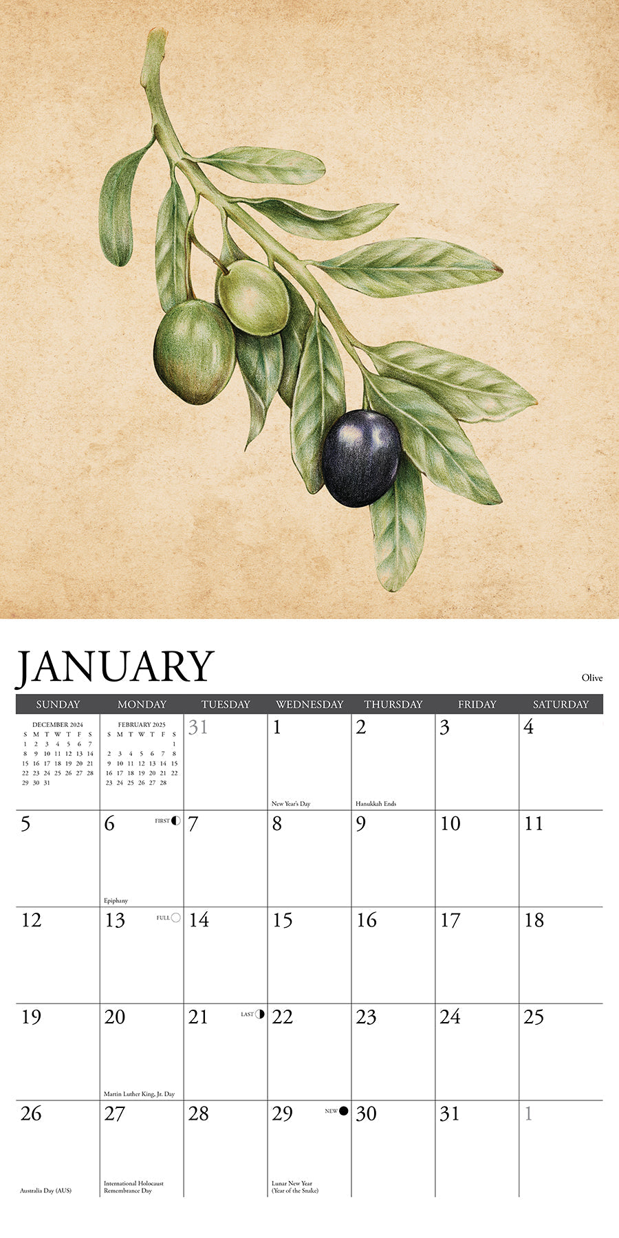 2025 Farmer's Market - Square Wall Calendar