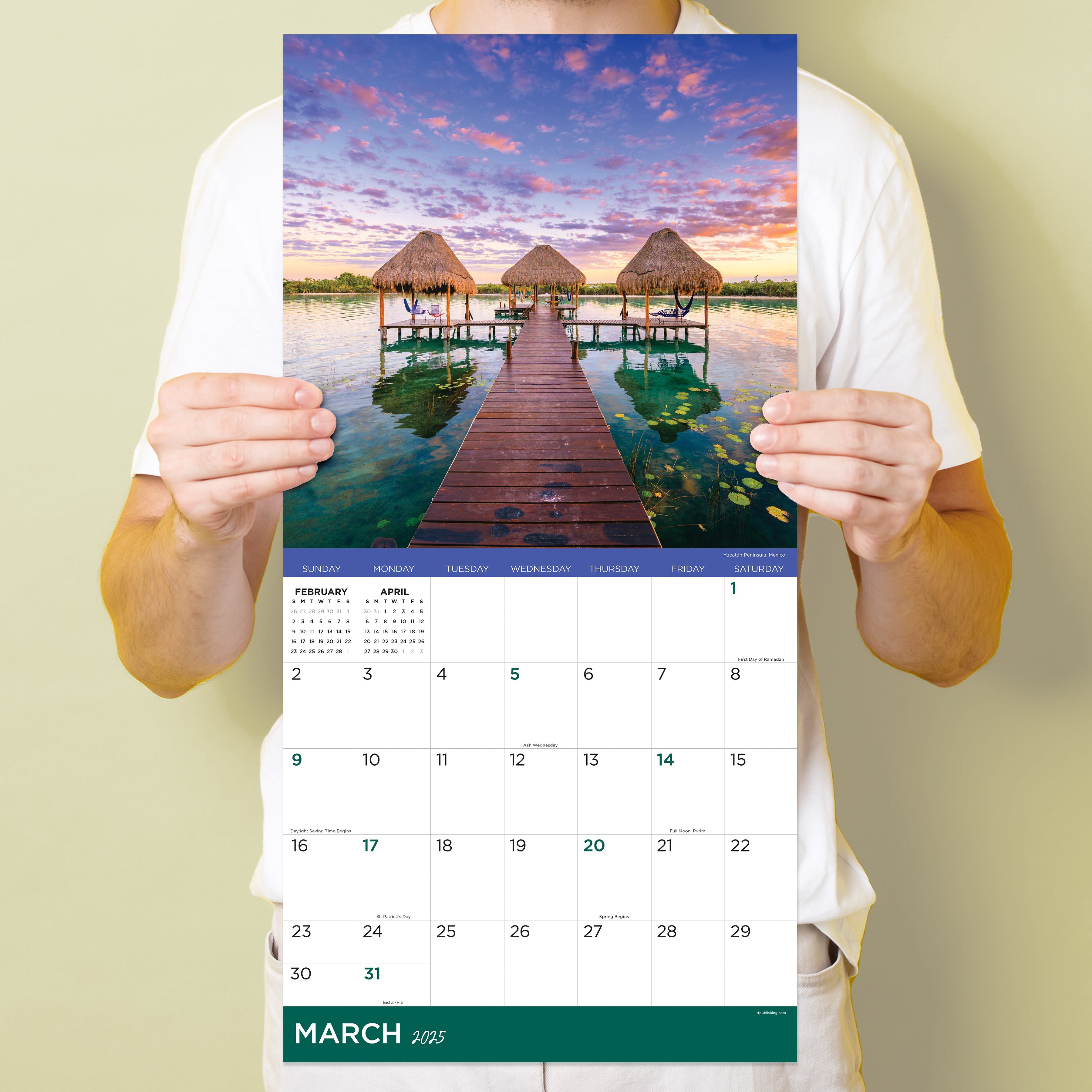 2025 Tropical Escapes - Square Wall Calendar