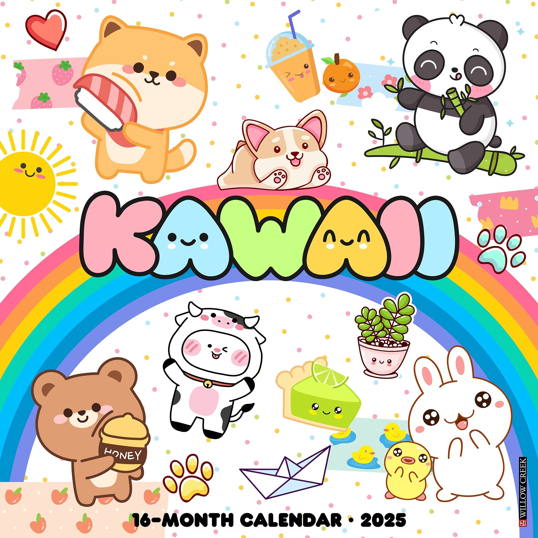 2025 Kawaii - Square Wall Calendar