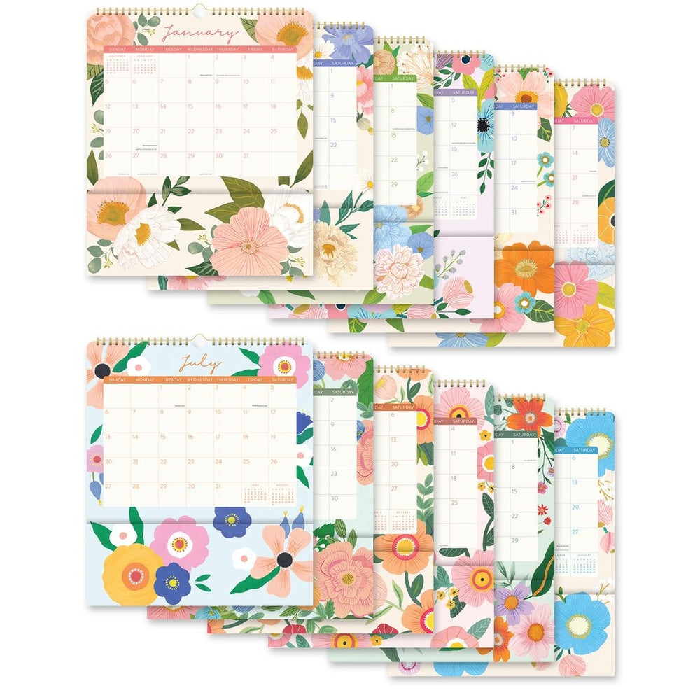 2025 Bella Flora Pockets Plus - Deluxe Wall Calendar by Orange Circle Studio