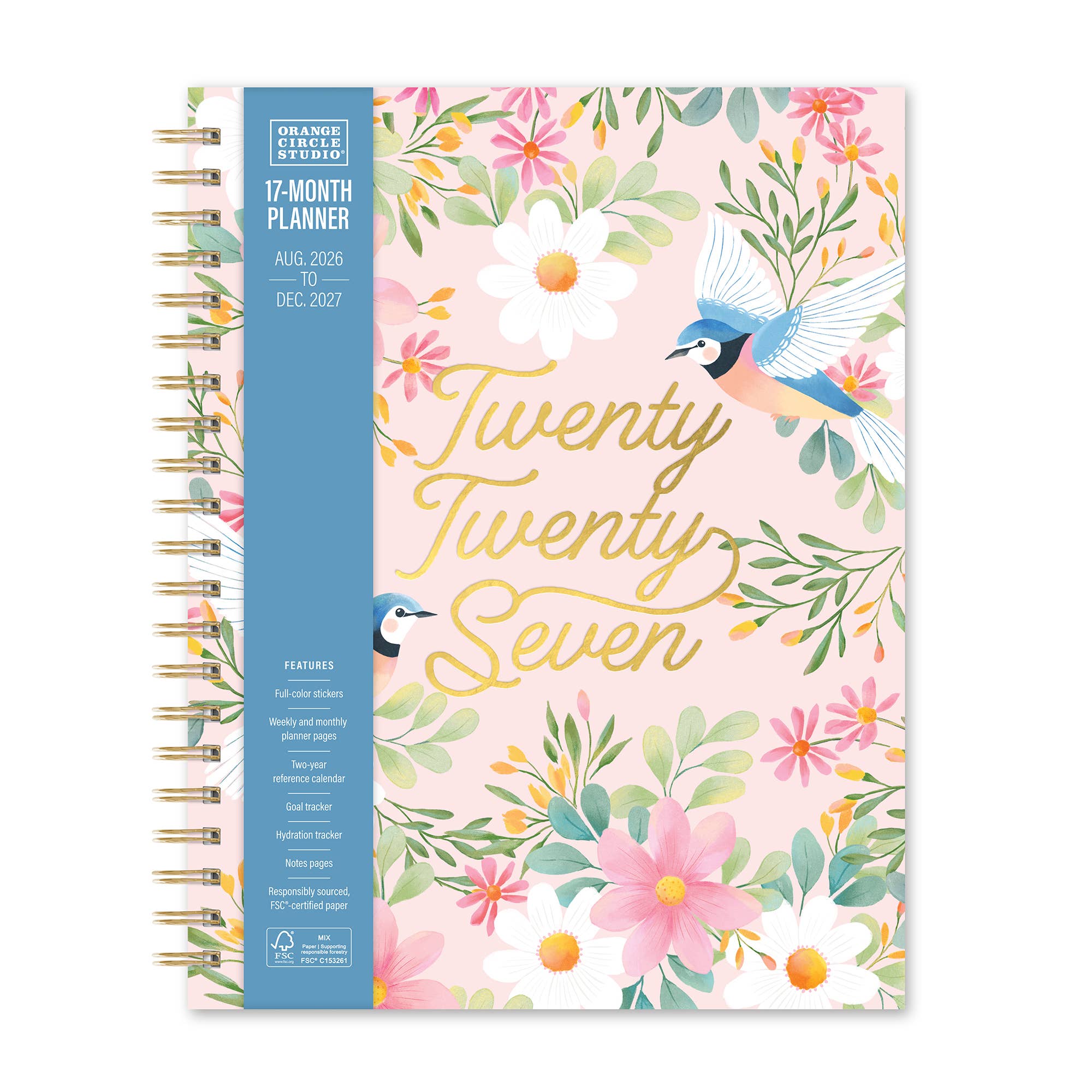 2027 Birds & Blooms Extra-Large Spiral Planner