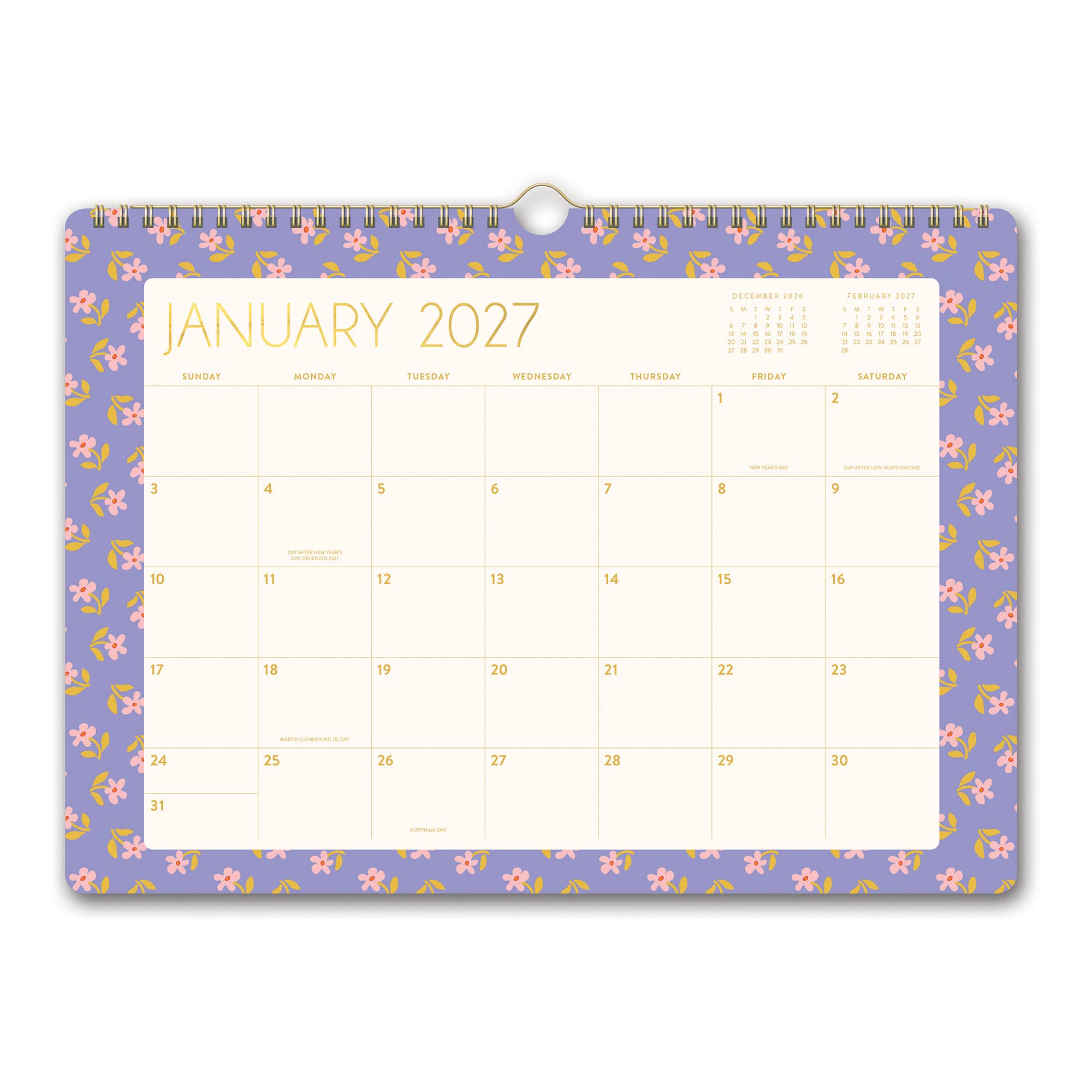 2027 Secret Garden Deluxe Wall Calendar