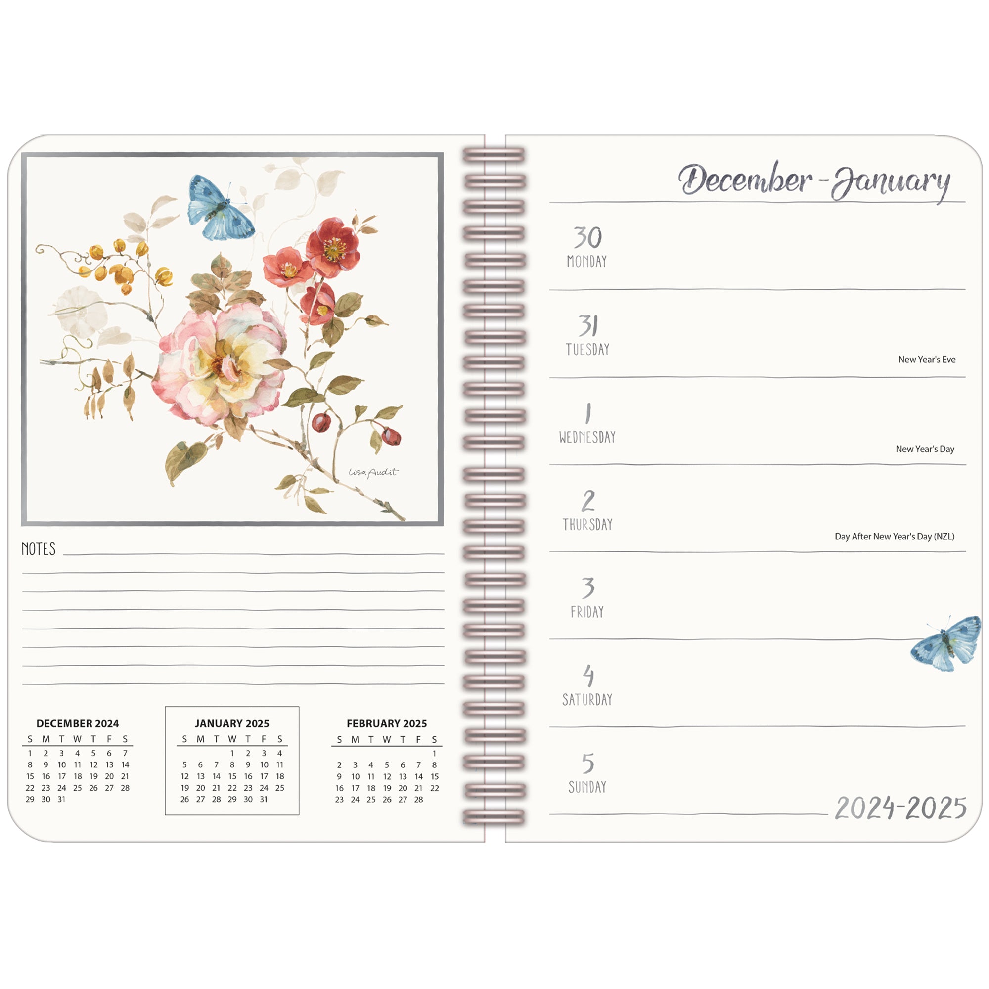 2025 Watercolor Seasons - LANG Monthly Engagement Diary/Planner