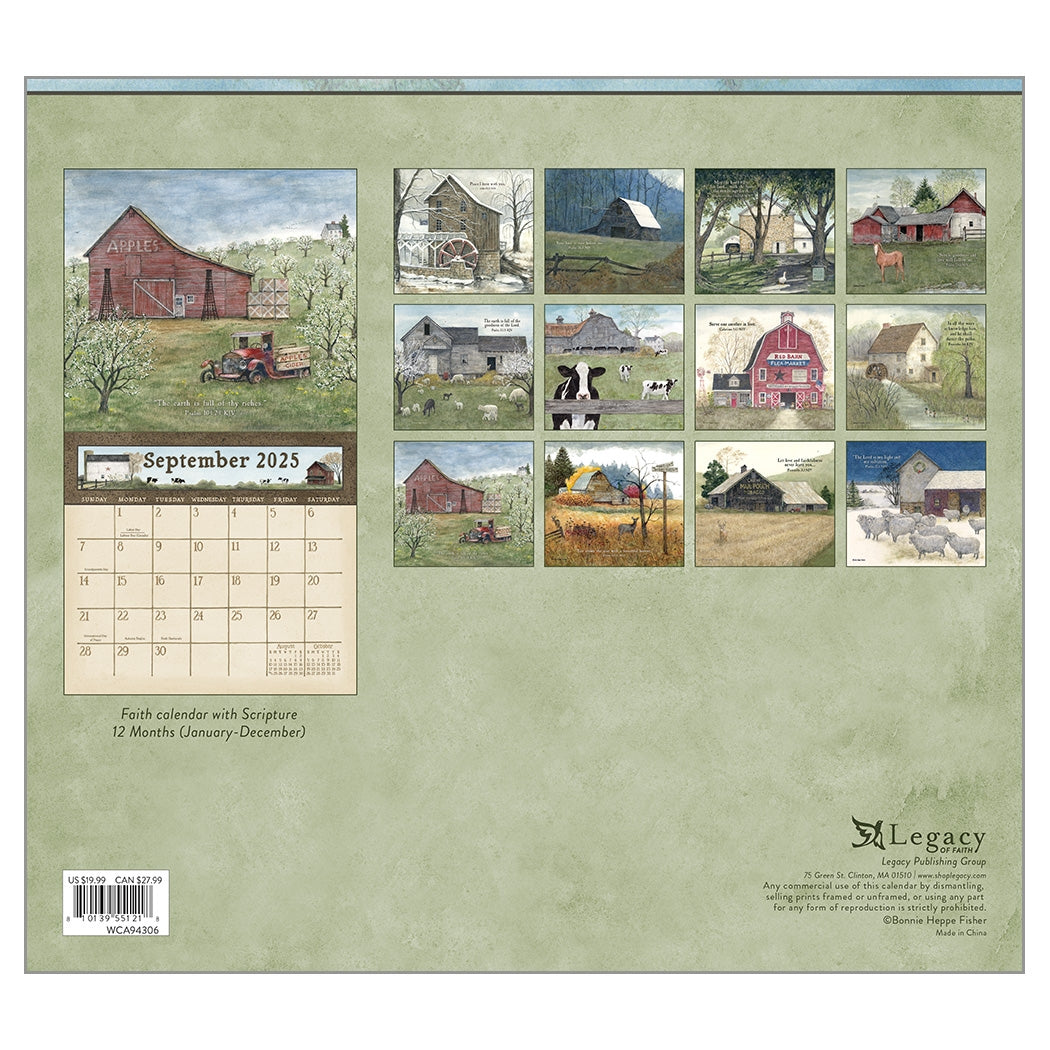 2025 Country Blessings - Legacy Deluxe Wall Calendar