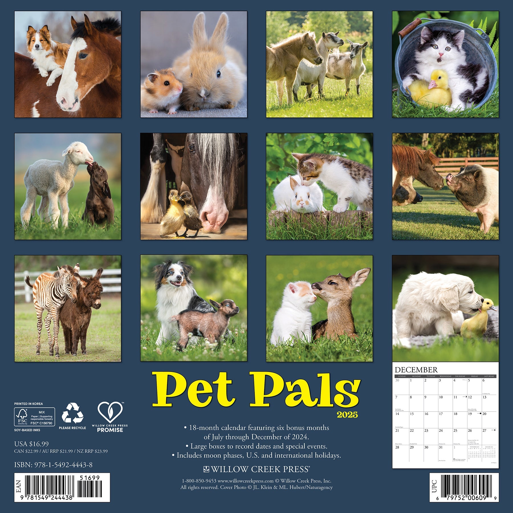 2025 Pet Pals - Square Wall Calendar