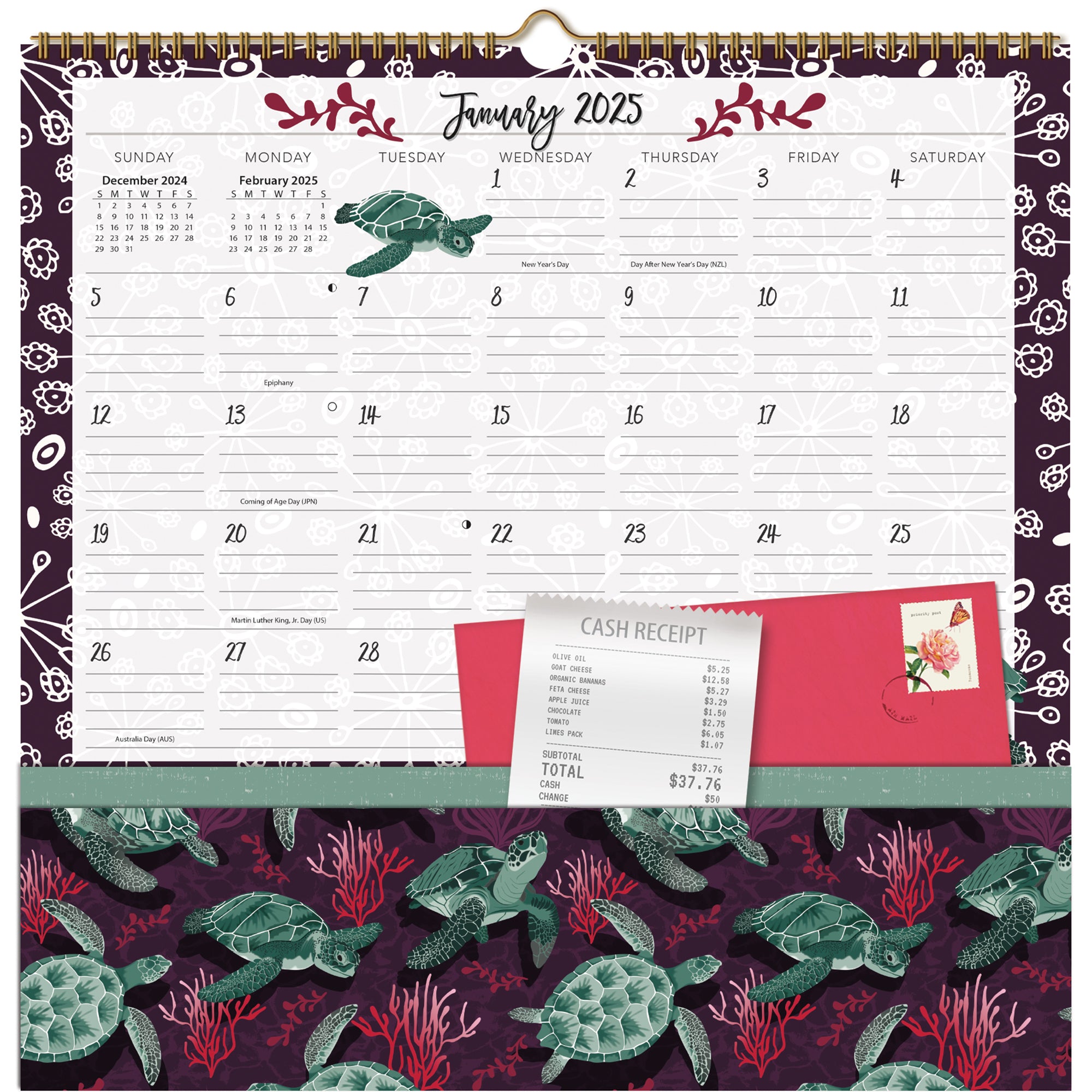 2025 Flora & Fauna - LANG Note Nook Square Wall Calendar