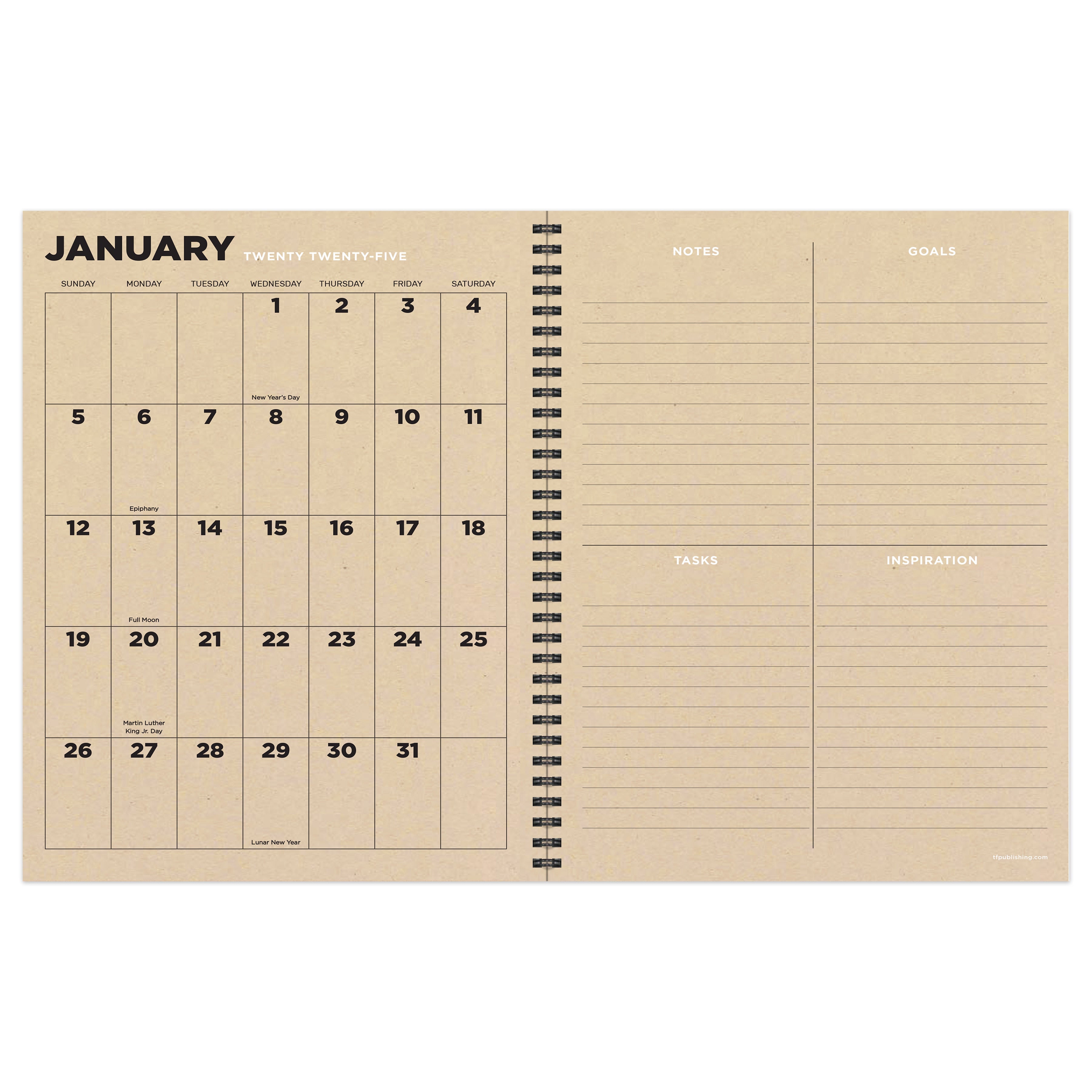 2025 Geometric - Large Monthly & Weekly Diary/Planner