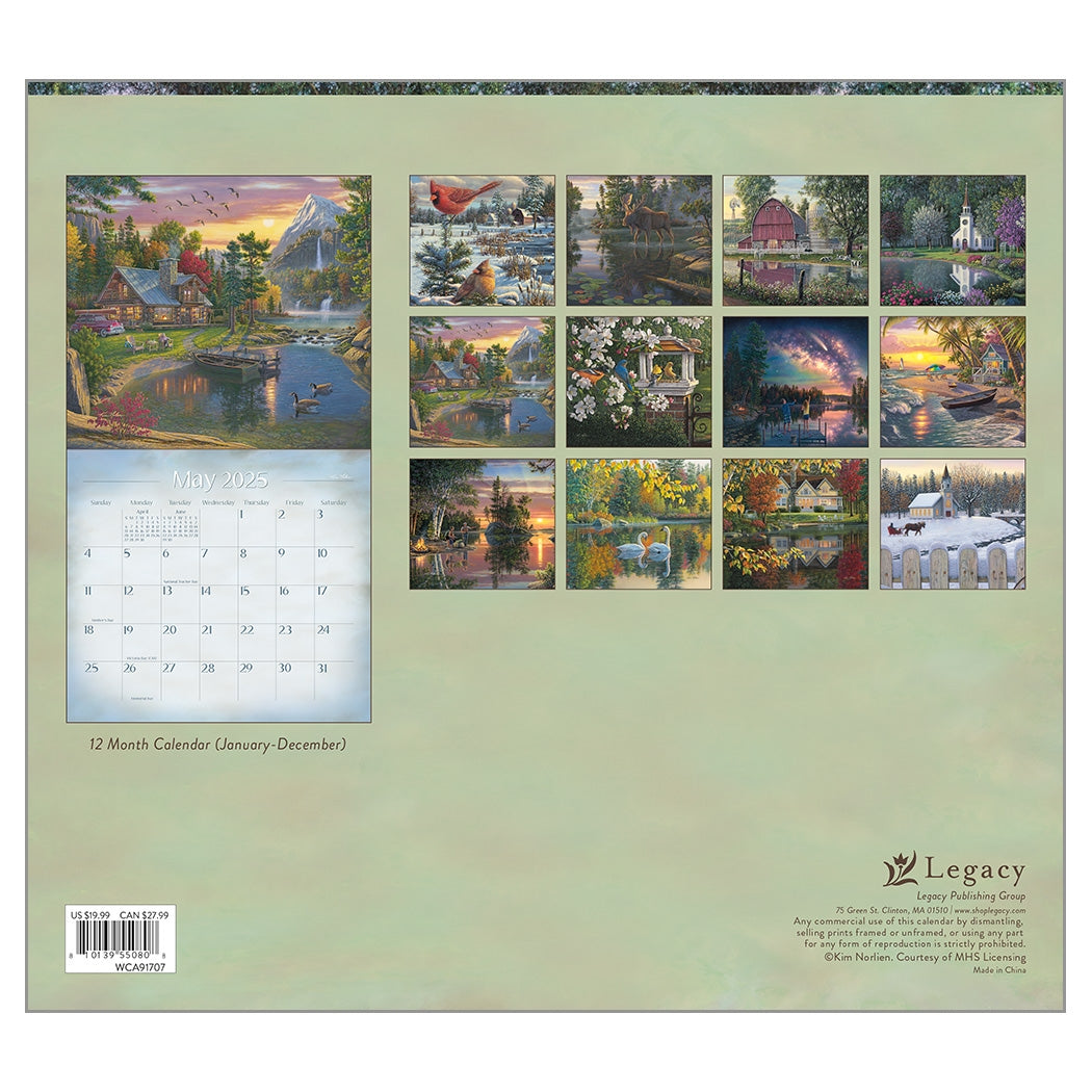 2025 Peace And Tranquility - Legacy Deluxe Wall Calendar