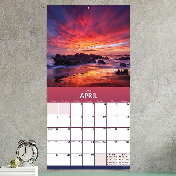 2025 Sunsets - Square Wall Calendar