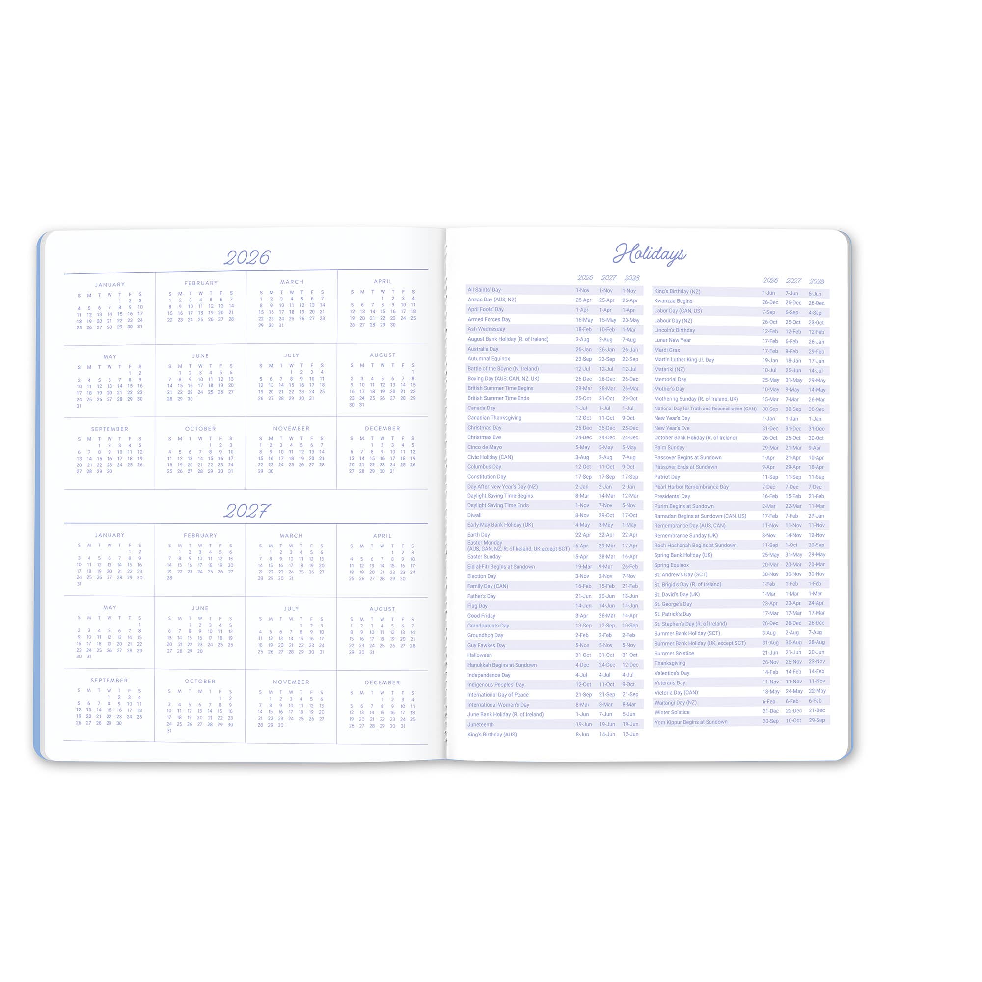 2027 Birds & Blooms Just Right Monthly Planner