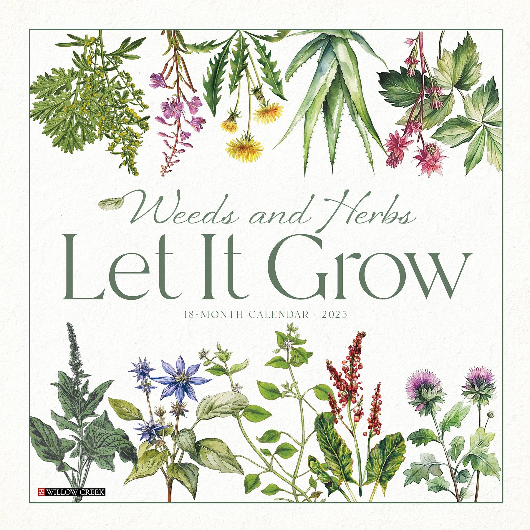 2025 Weeds and Herbs�Let It Grow - Square Wall Calendar