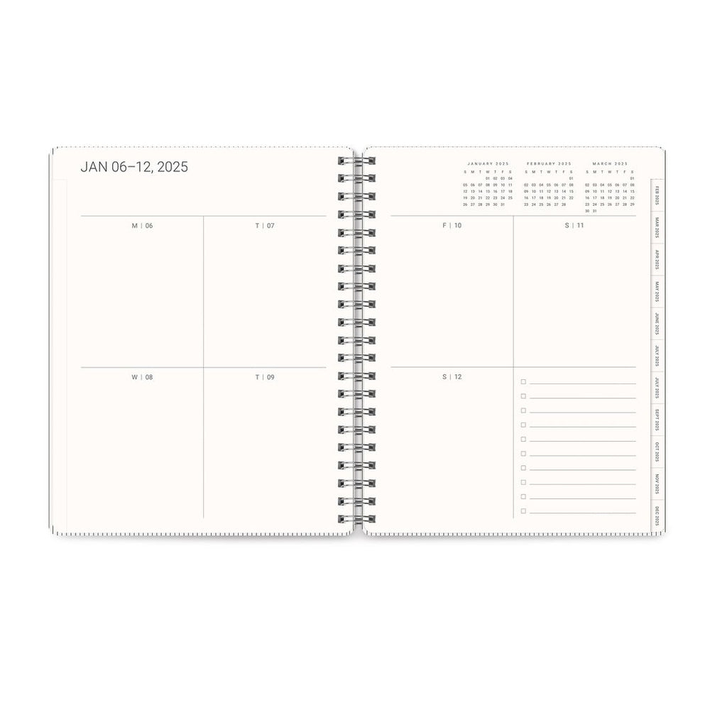 2025 Midnight Black - Baxter Weekly & Monthly Diary/Planner by Orange Circle Studio