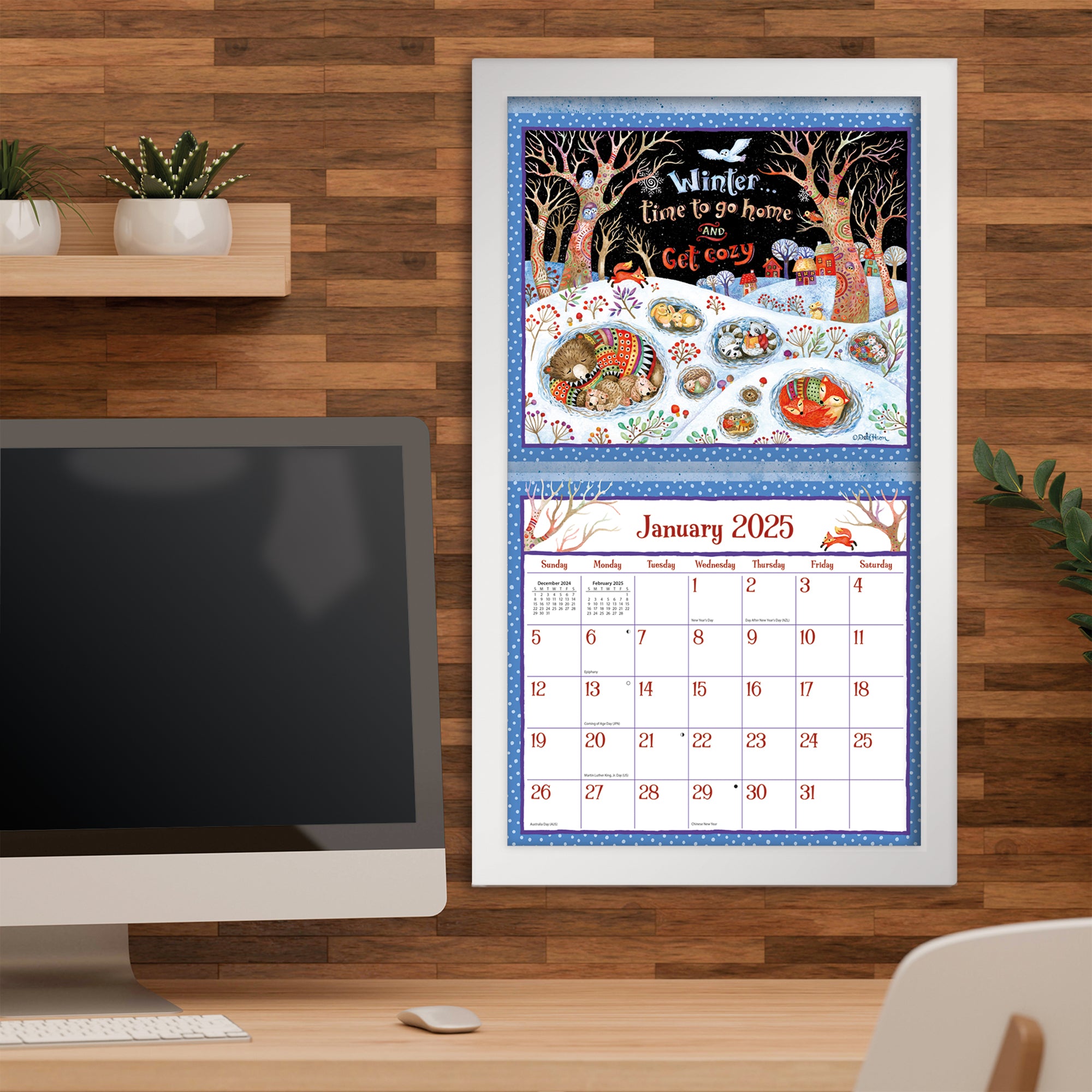 2025 Simple Inspirations By Debi Hron - LANG Deluxe Wall Calendar