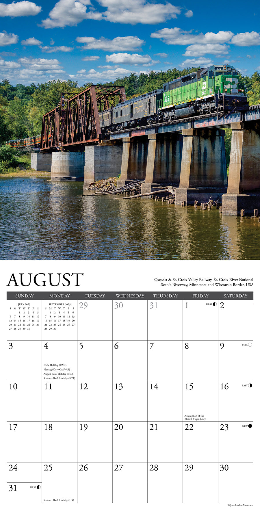 2025 Railroading - Square Wall Calendar