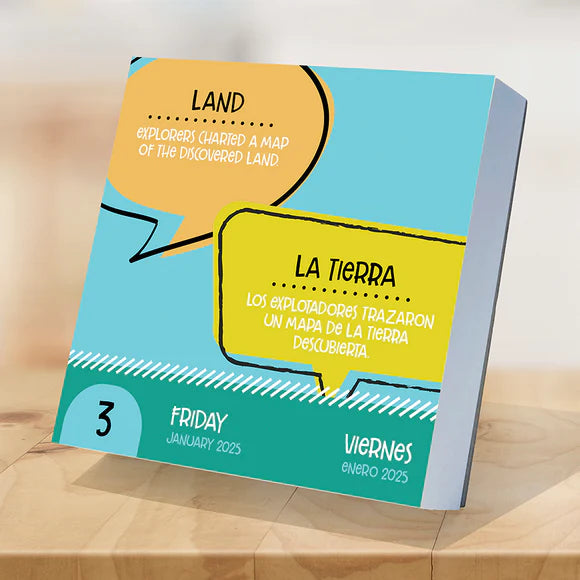 2025 Spanish Words - Daily Boxed Page-A-Day Calendar