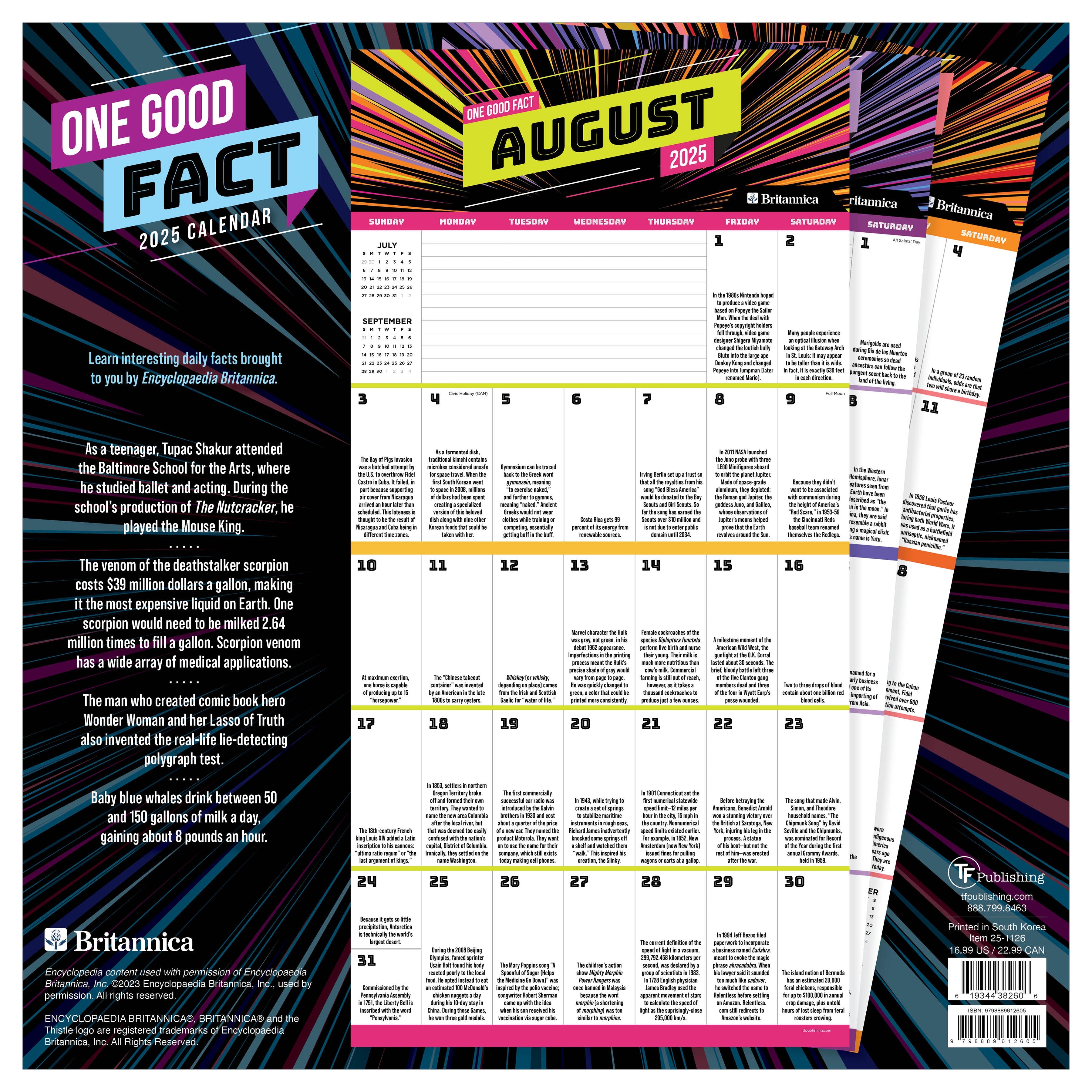 2025 One Good Fact - Square Wall Calendar
