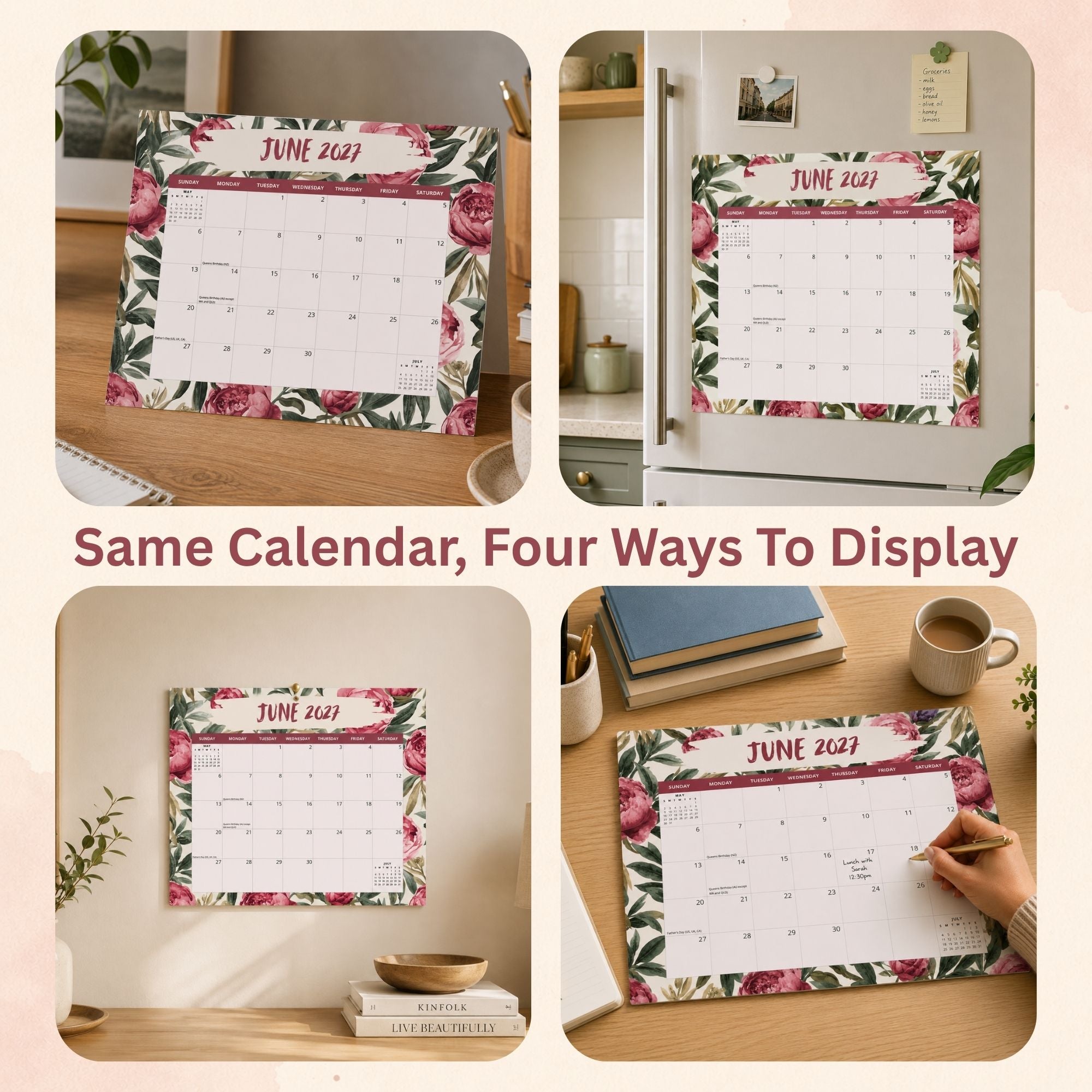 2027 Sprigs & Petals - Versatile 4-in-1 Deluxe Calendaer