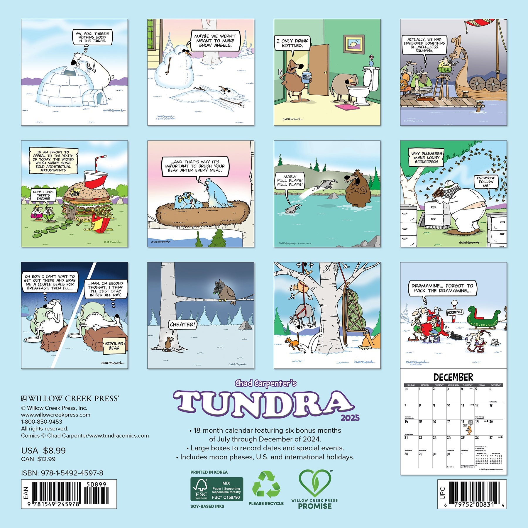 2025 Tundra - Mini Wall Calendar