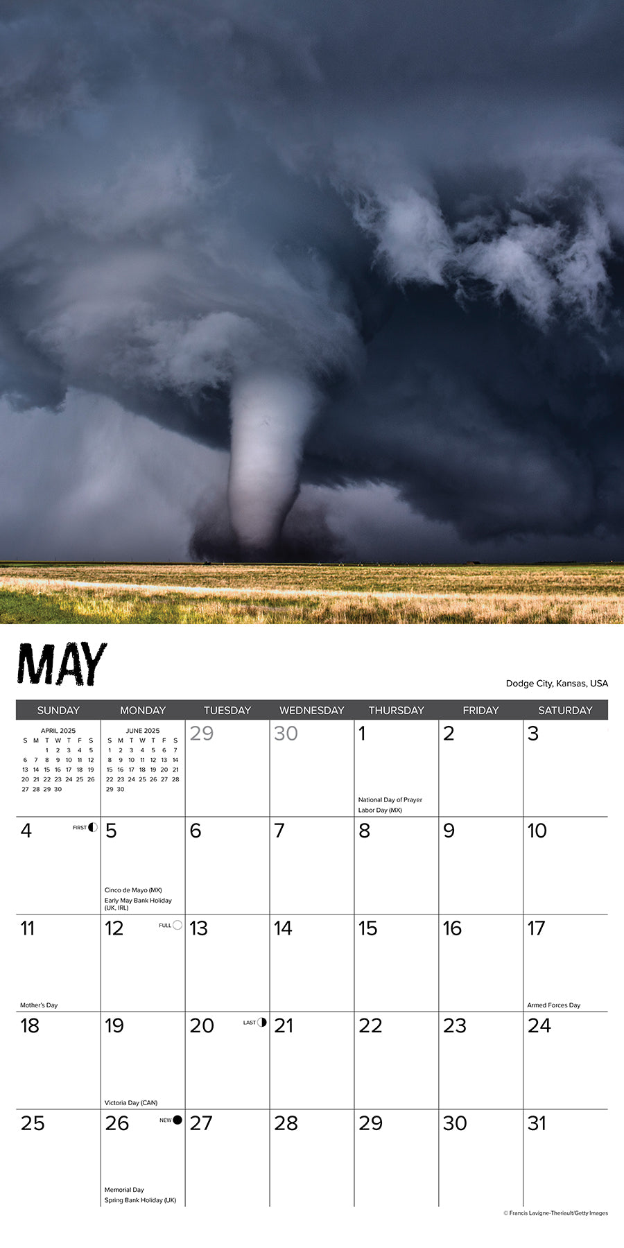 2025 Extreme Weather - Square Wall Calendar