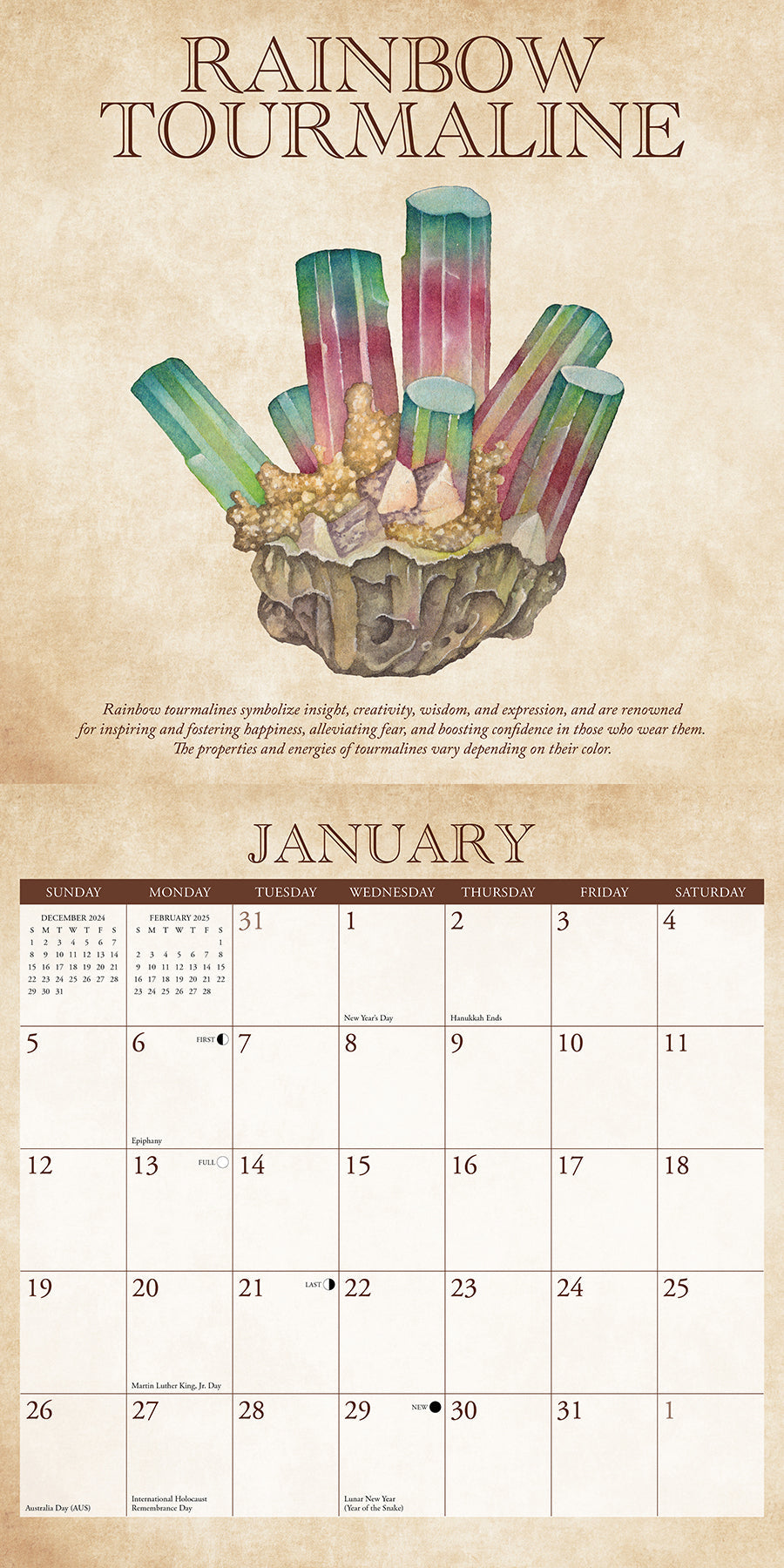 2025 Mineralologie - Square Wall Calendar