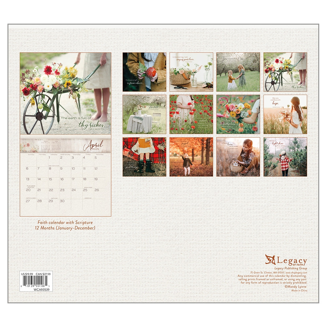 2025 Living In The Light - Legacy Deluxe Wall Calendar