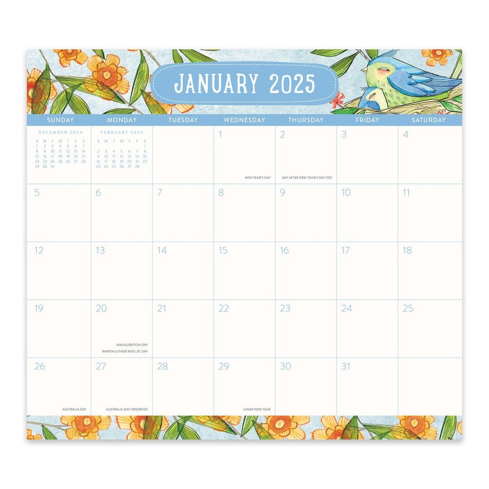 2025 Where Love Grows - Monthly Magnetic Pad Calendar by Orange Circle Studio